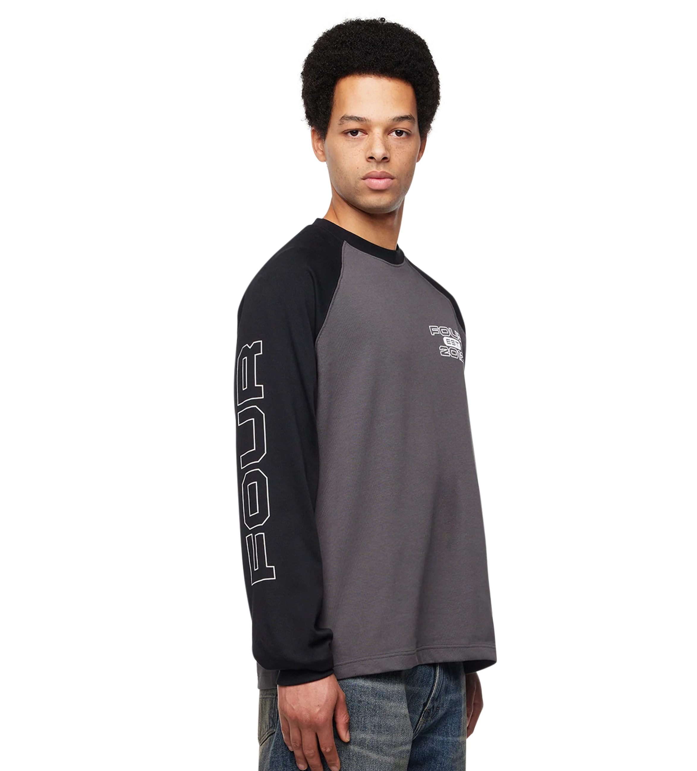 Bold Raglan Longsleeve Black/ Asphalt