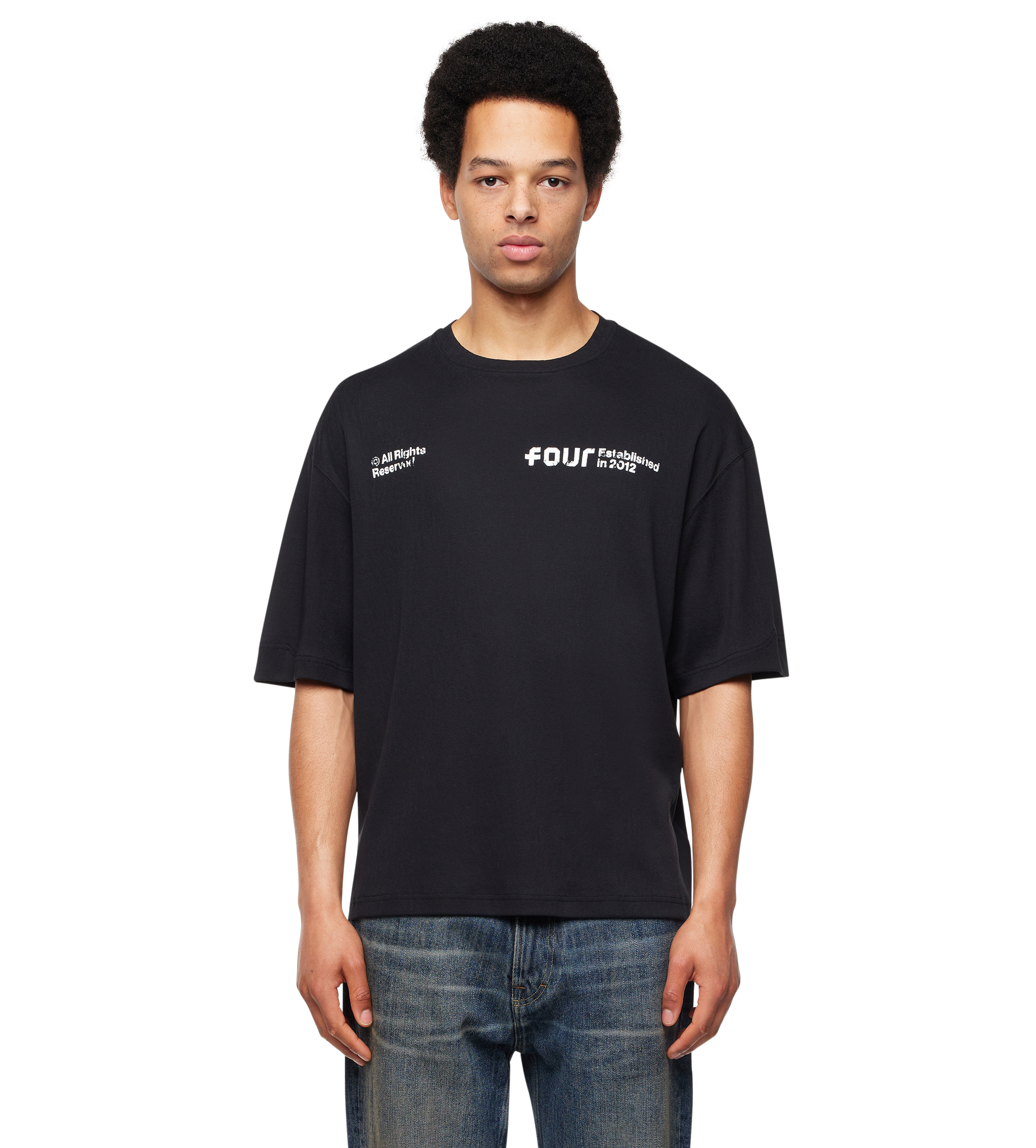 Quote Boxy T-shirt Zwart