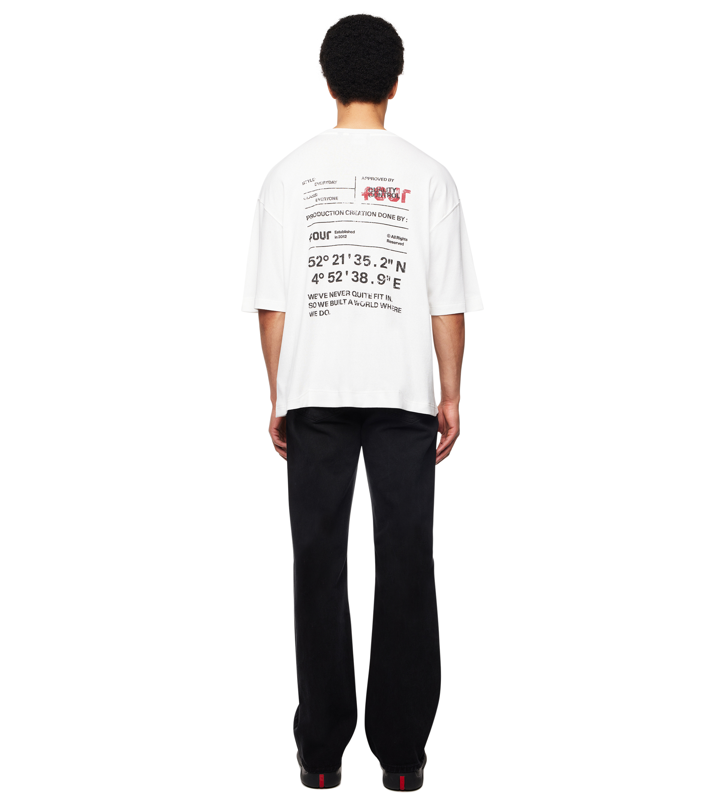 Reserved Boxy T-shirt Wit