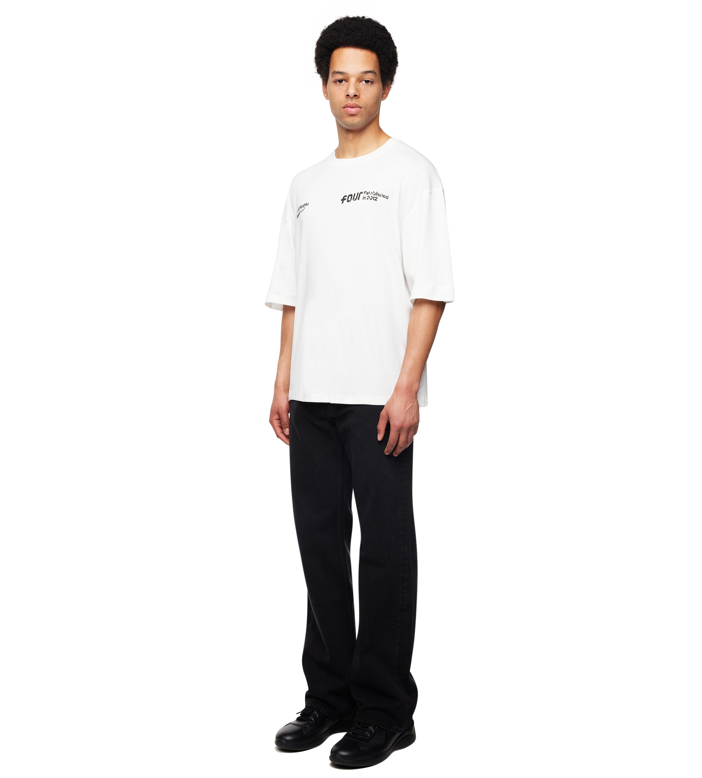 Reserved Boxy T-shirt Wit