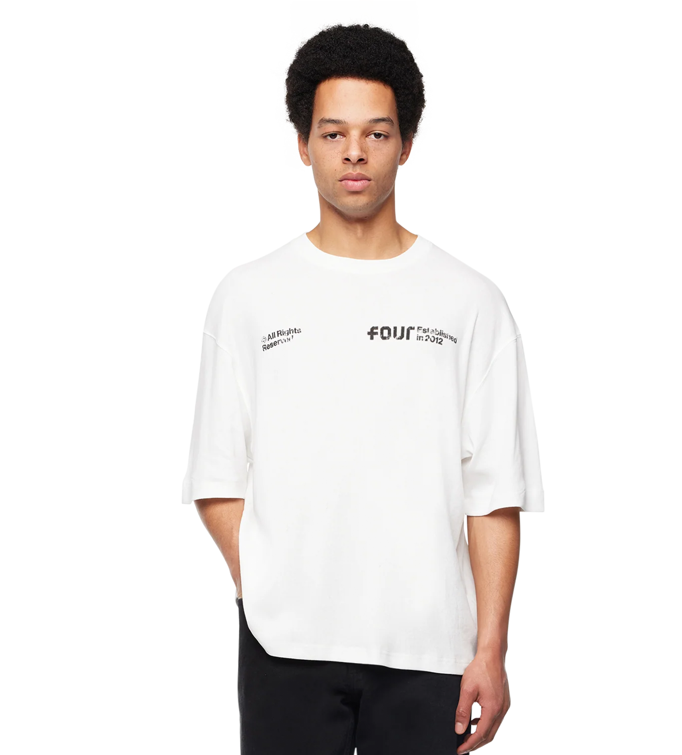 Reserved Boxy T-shirt Wit