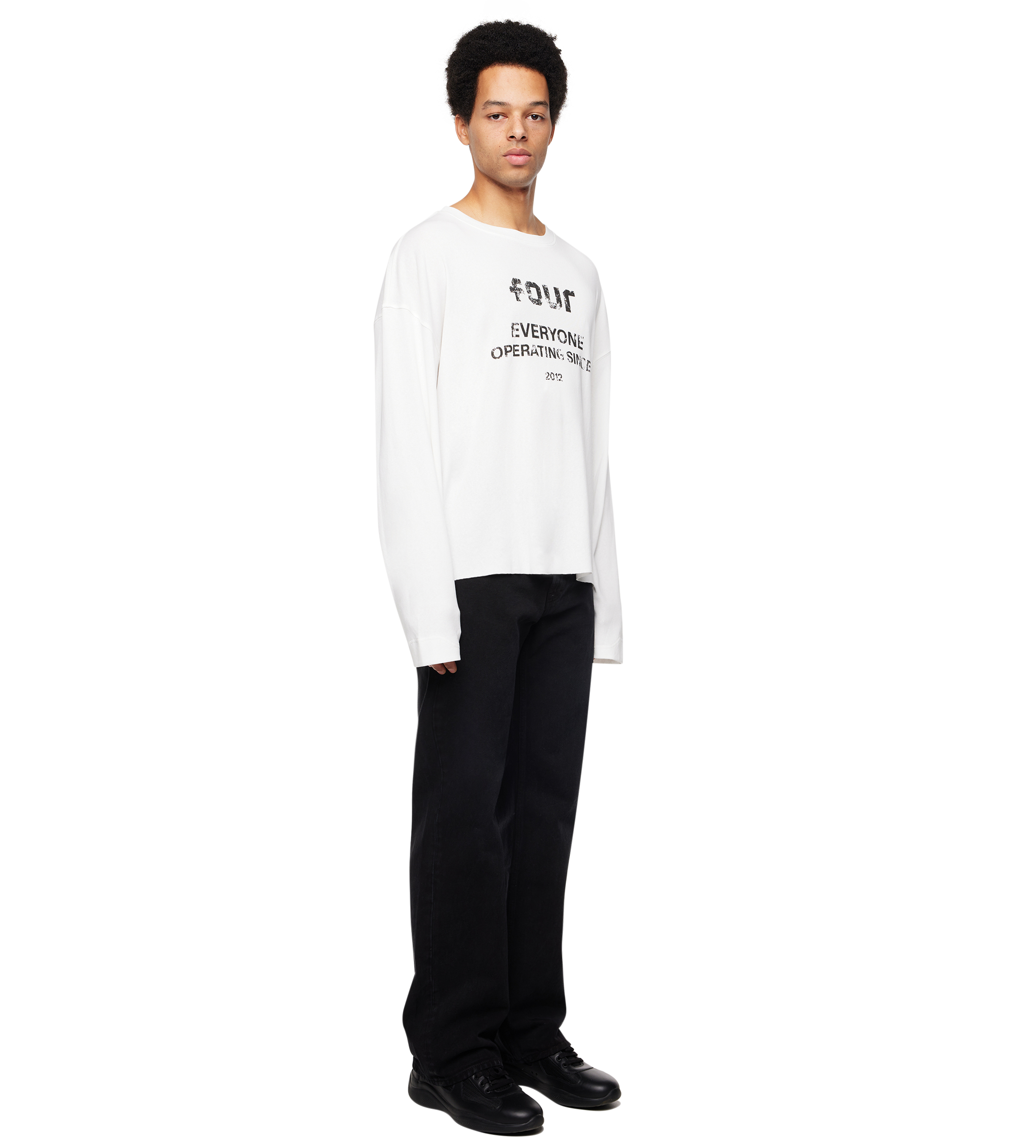 Reserved Boxy Longsleeve Wit