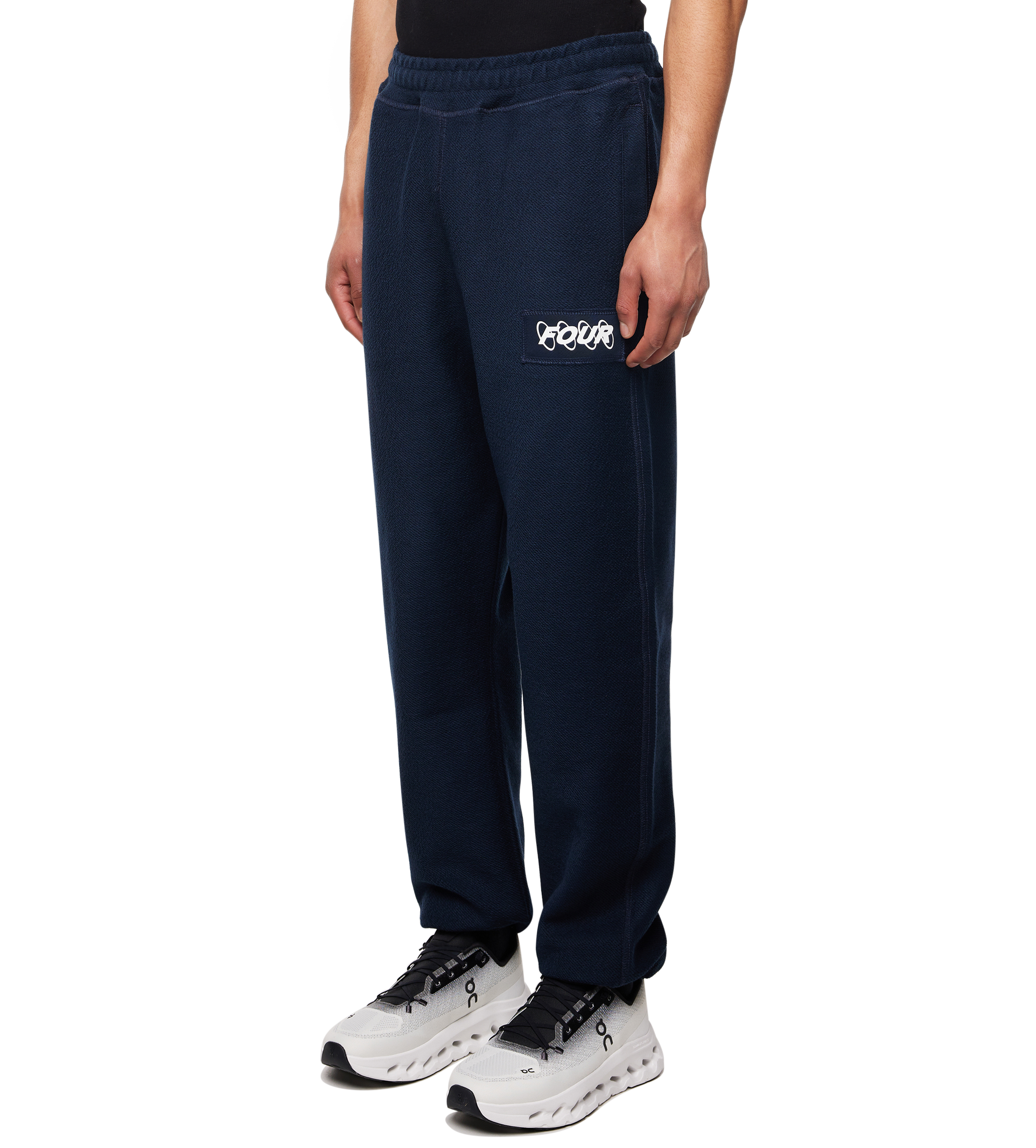 Circles Inside Out Straight Leg Cuffed Marine Blue