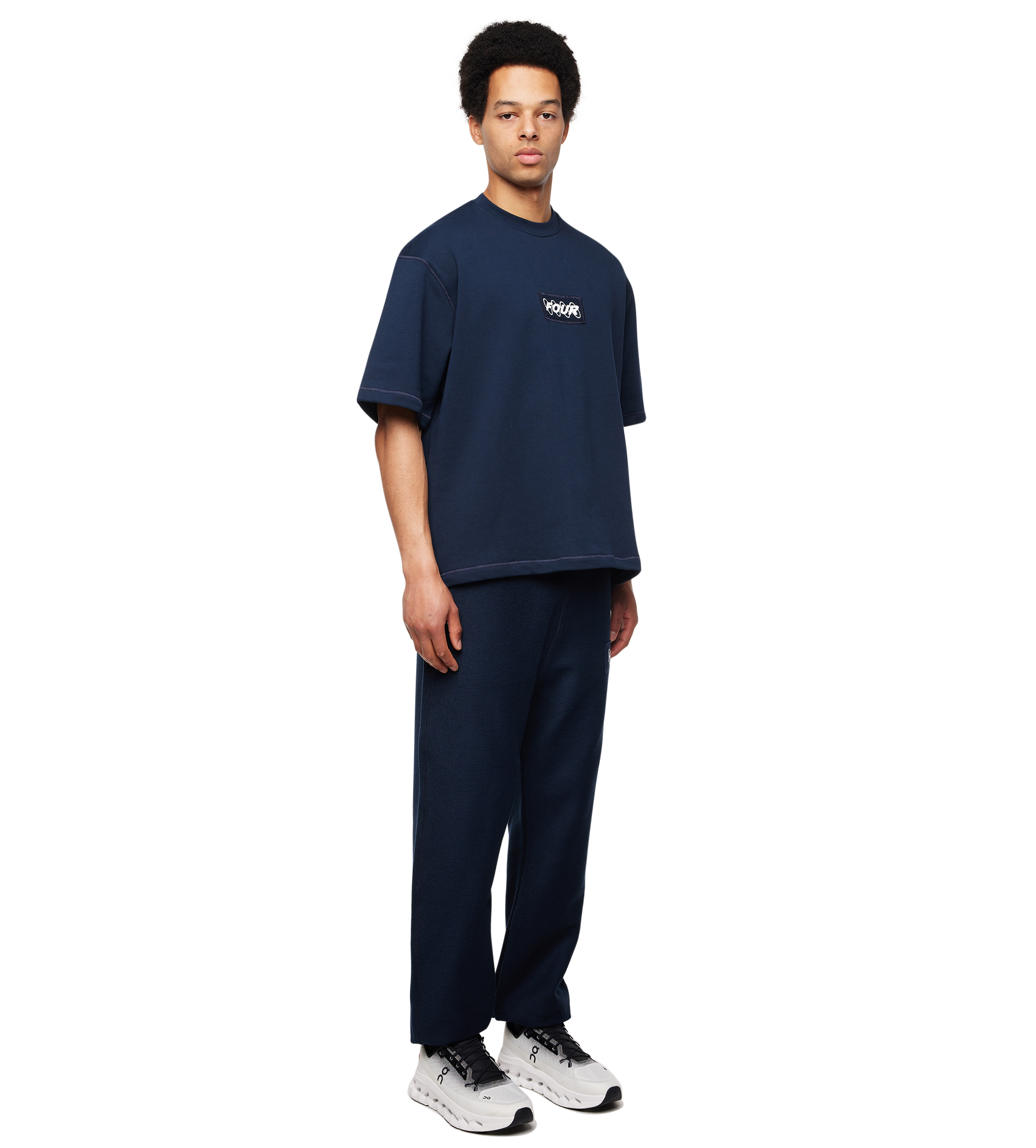 Circles Inside Out T-shirt Marine Blue/ White