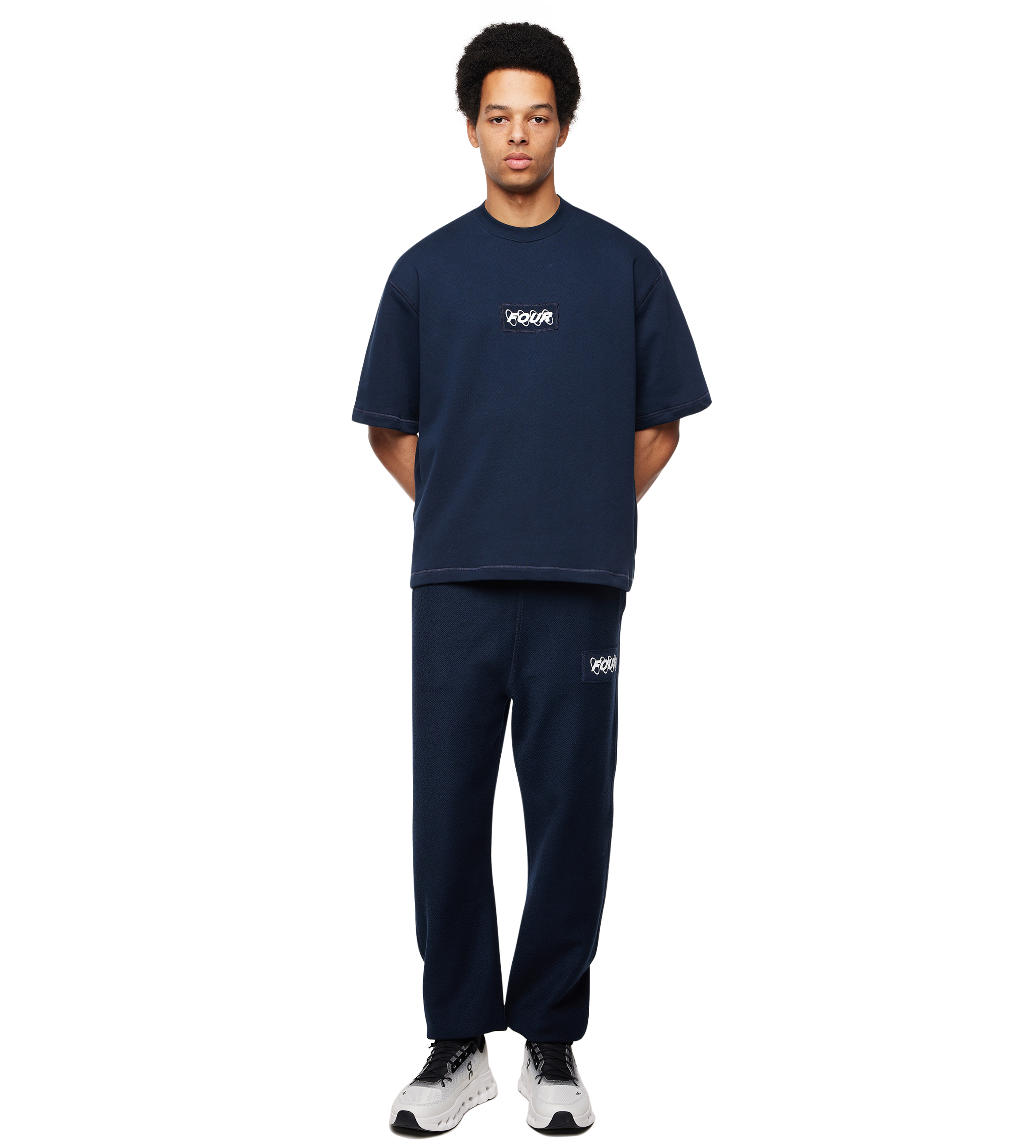 Circles Inside Out T-shirt Marine Blue/ White