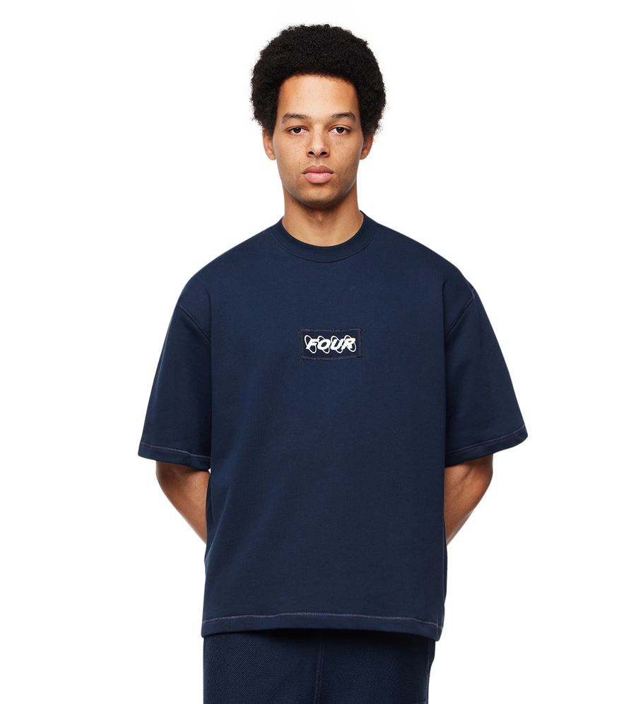 Circles Inside Out T-shirt Marine Blue/ White