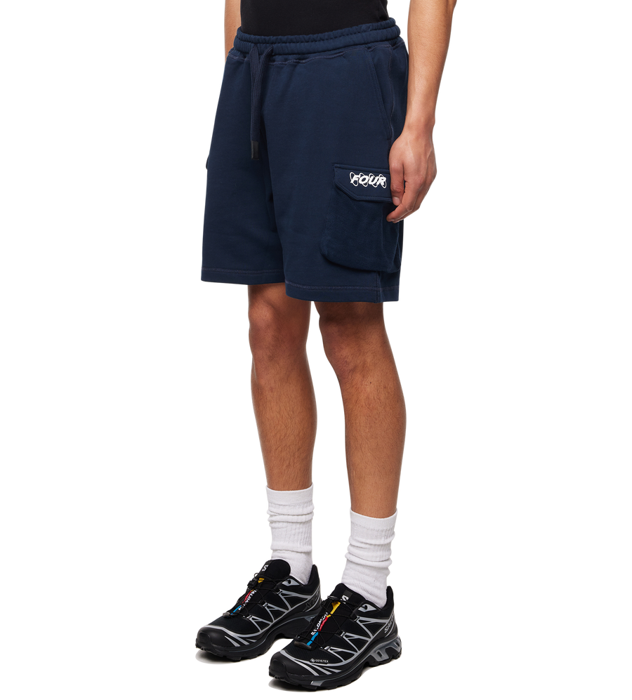 Circles Inside Out Shorts Marine Blue