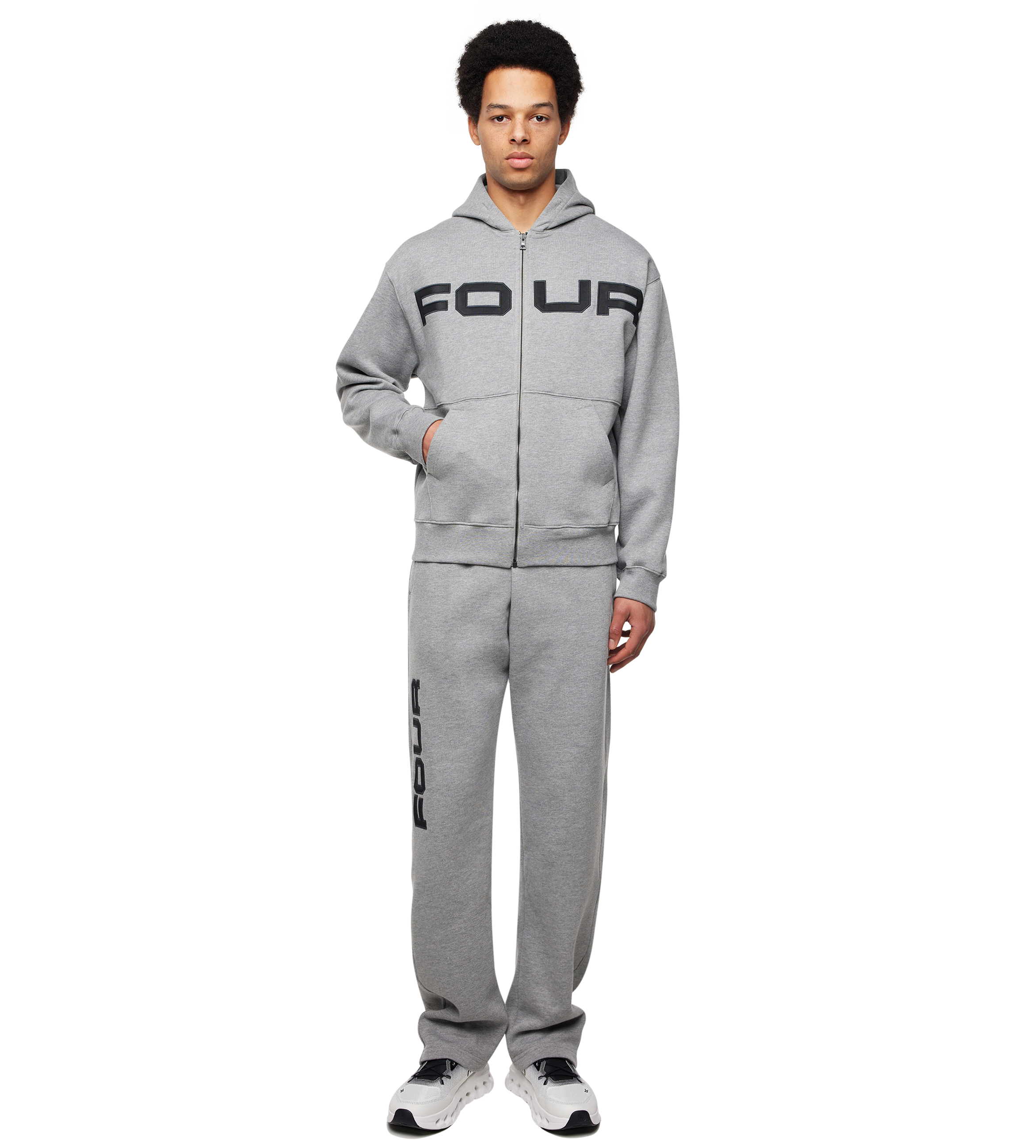 Bold Straight Leg Grey Melange