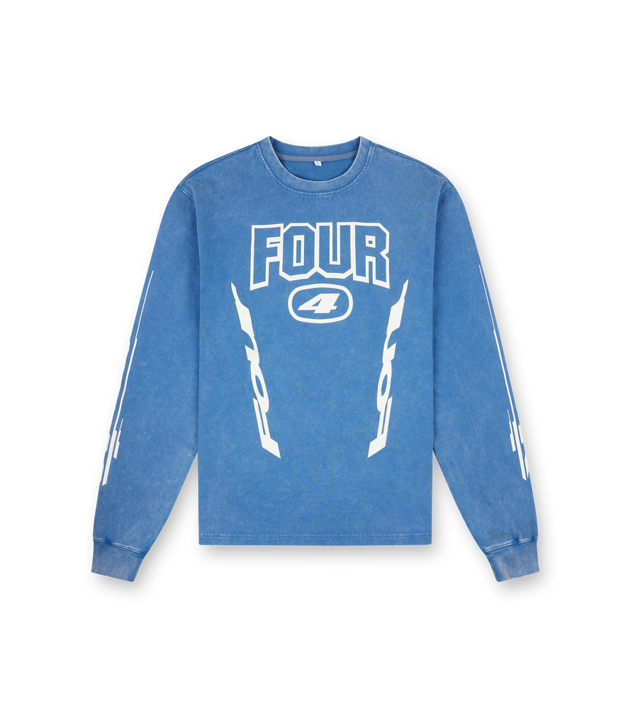 Arrow Logo Boxy Longsleeve Washed Blue