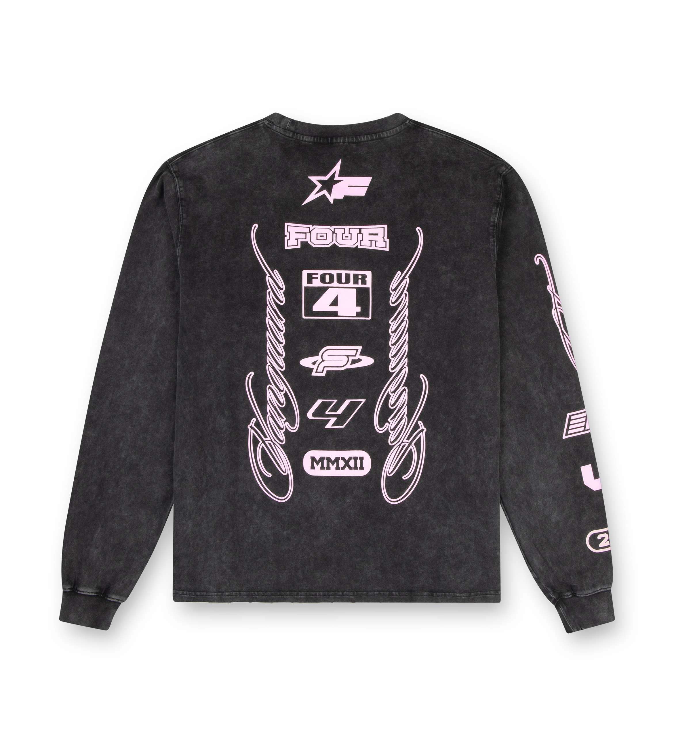 Race Comp Longsleeve T-Shirt Washed Black/ Pink
