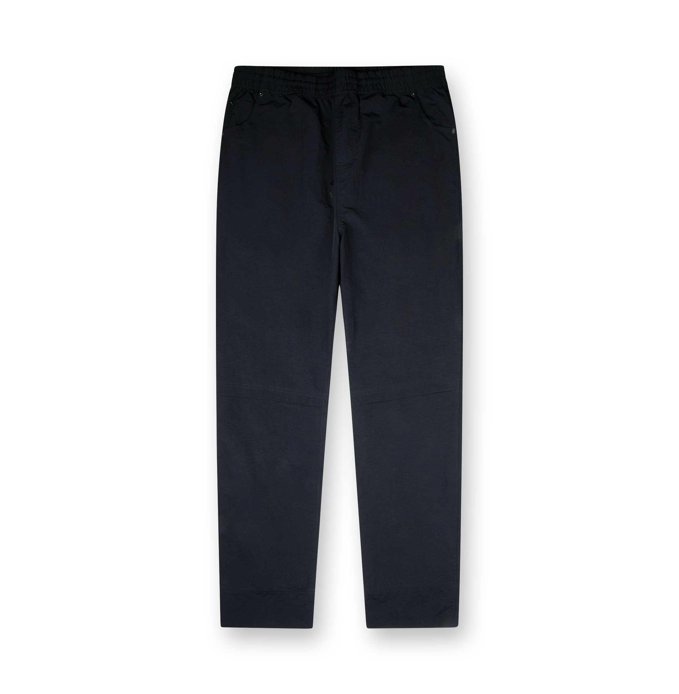 Square Logo Double Layered Pants Black