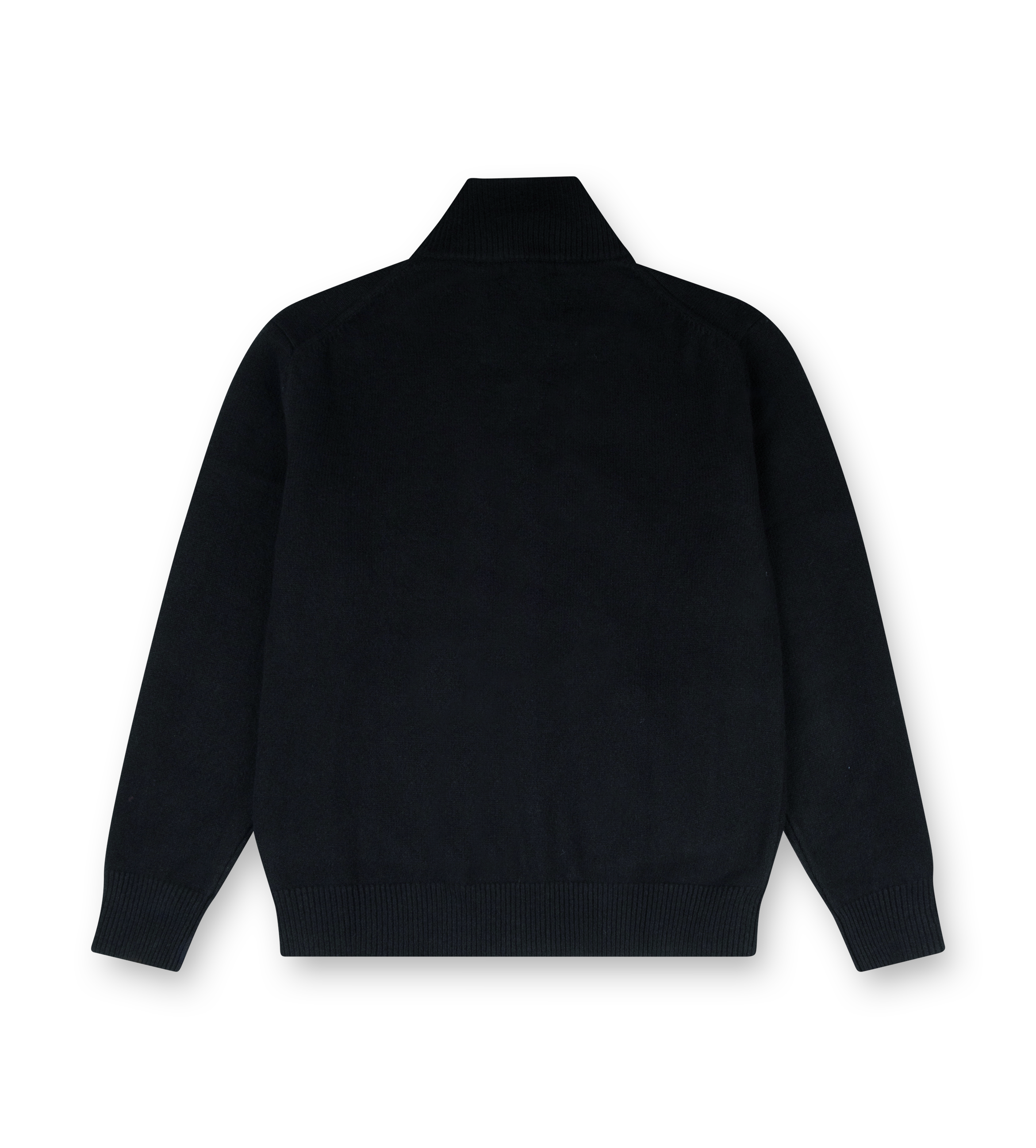 Knitted Zip Up Black/ Dark Grey