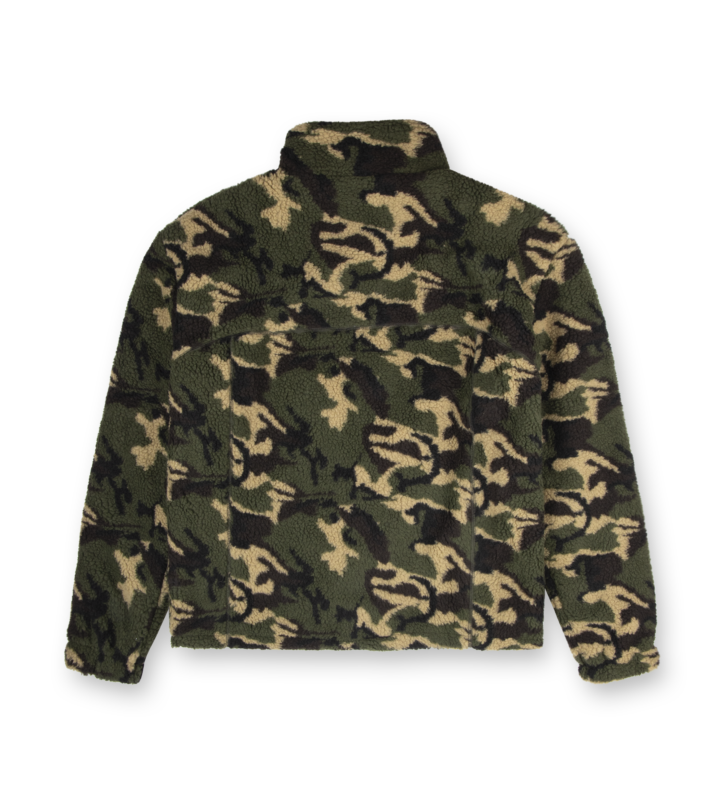 Square Logo Sherpa Zip Up Camo
