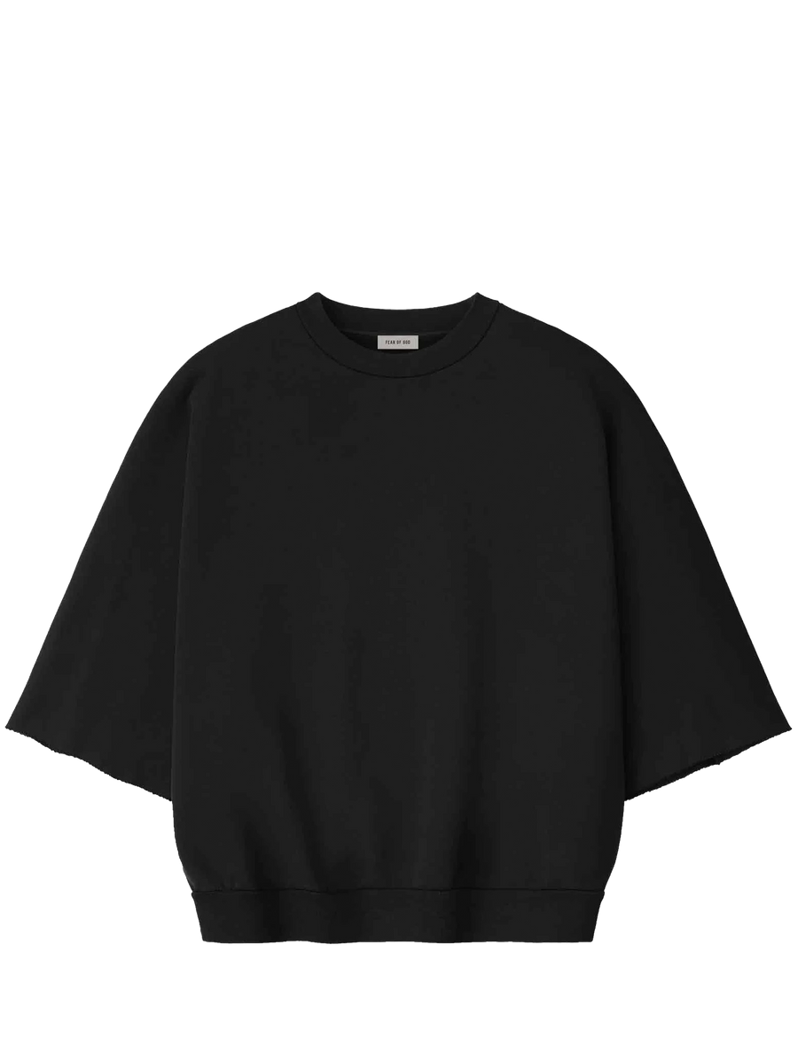 Cut Sleeve Sweatshirt in Black