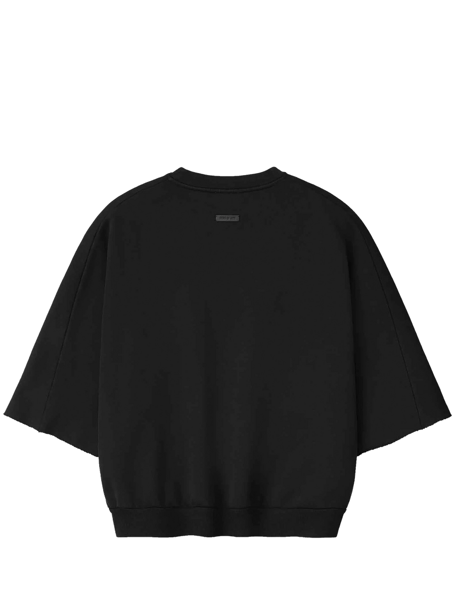Cut Sleeve Sweatshirt in Black