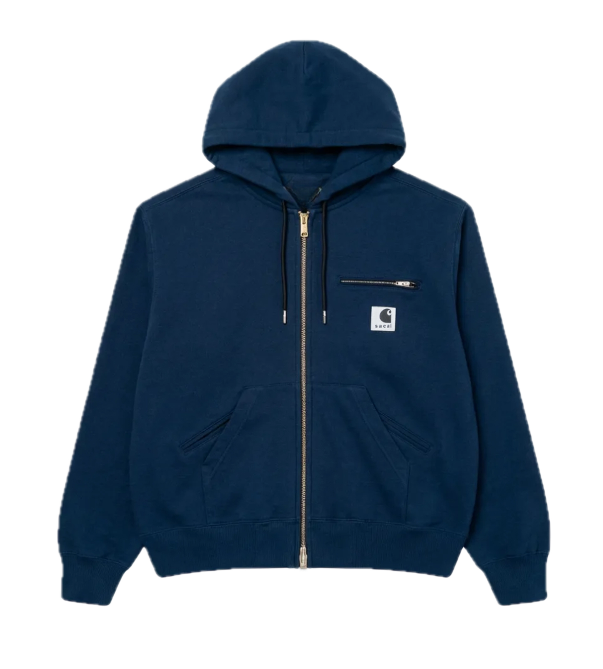 sacai x Carhartt WIP Cotton Jersey Hoodie in Blue – FOUR Amsterdam sacai x Carhartt WIP Cotton Jersey Hoodie in Blue – FOUR Amsterdam