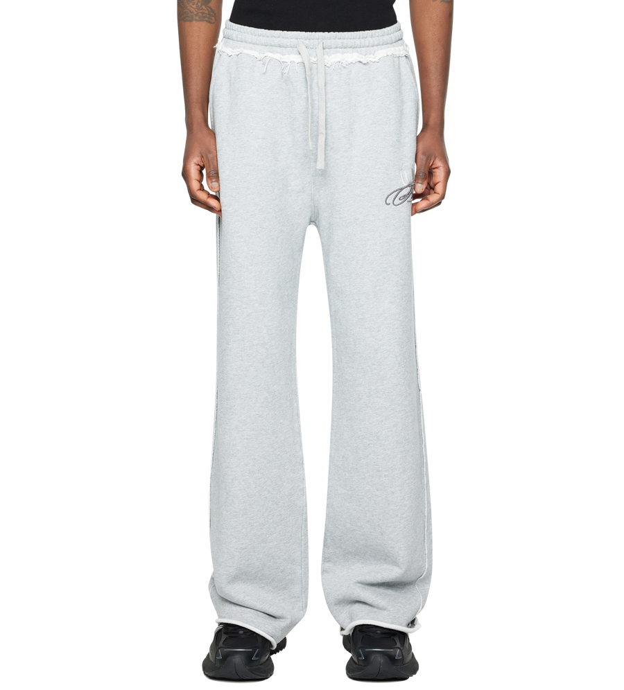 Raw Edge Sweatpants Grey Melange