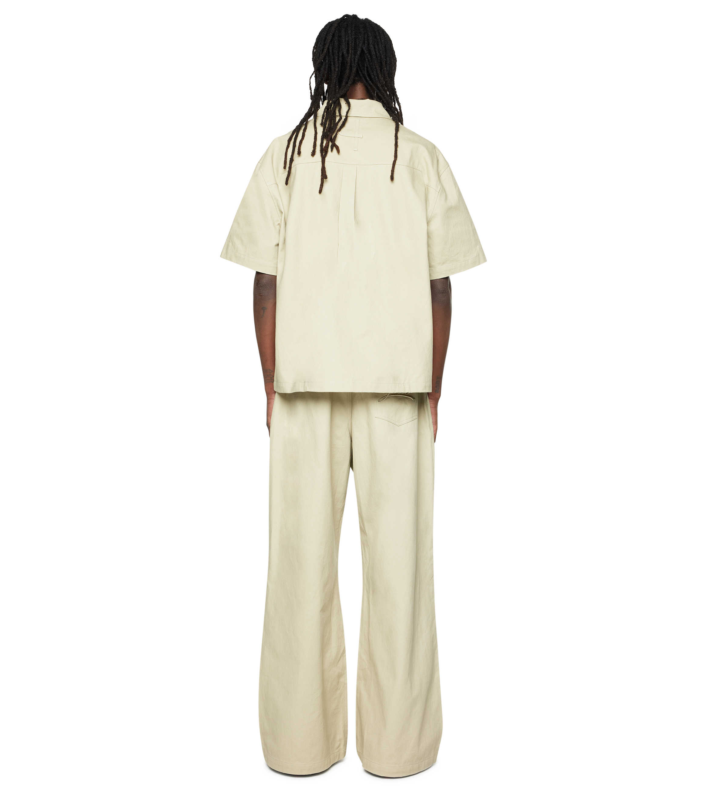 Script SS Zipped Polo Oatmeal