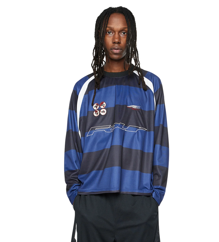 LS Football Shirt Black/ Blue