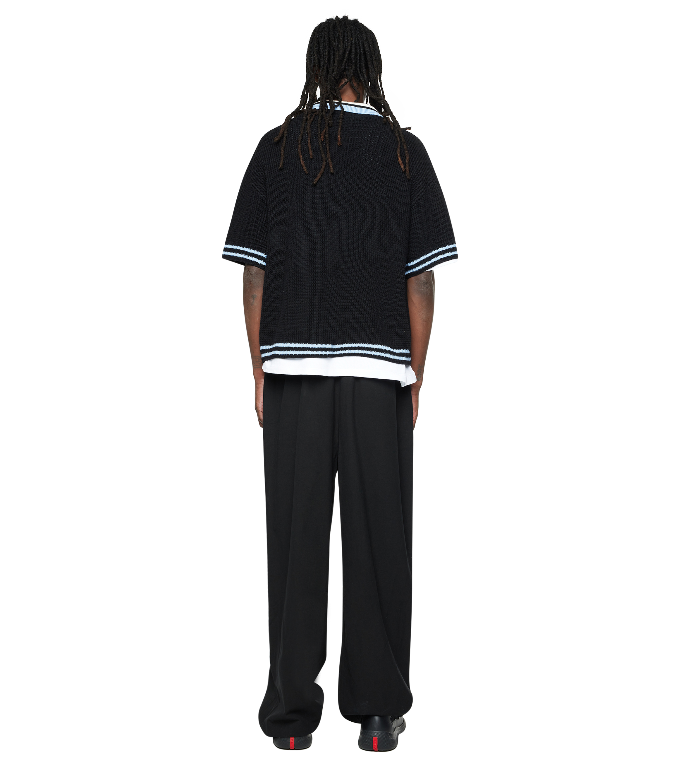 Logo Knitted SS Shirt Black