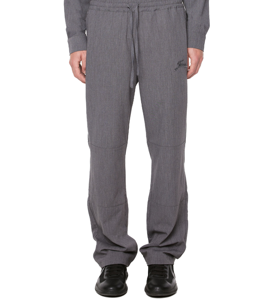 Script Logo Suit Trousers Dark Grey
