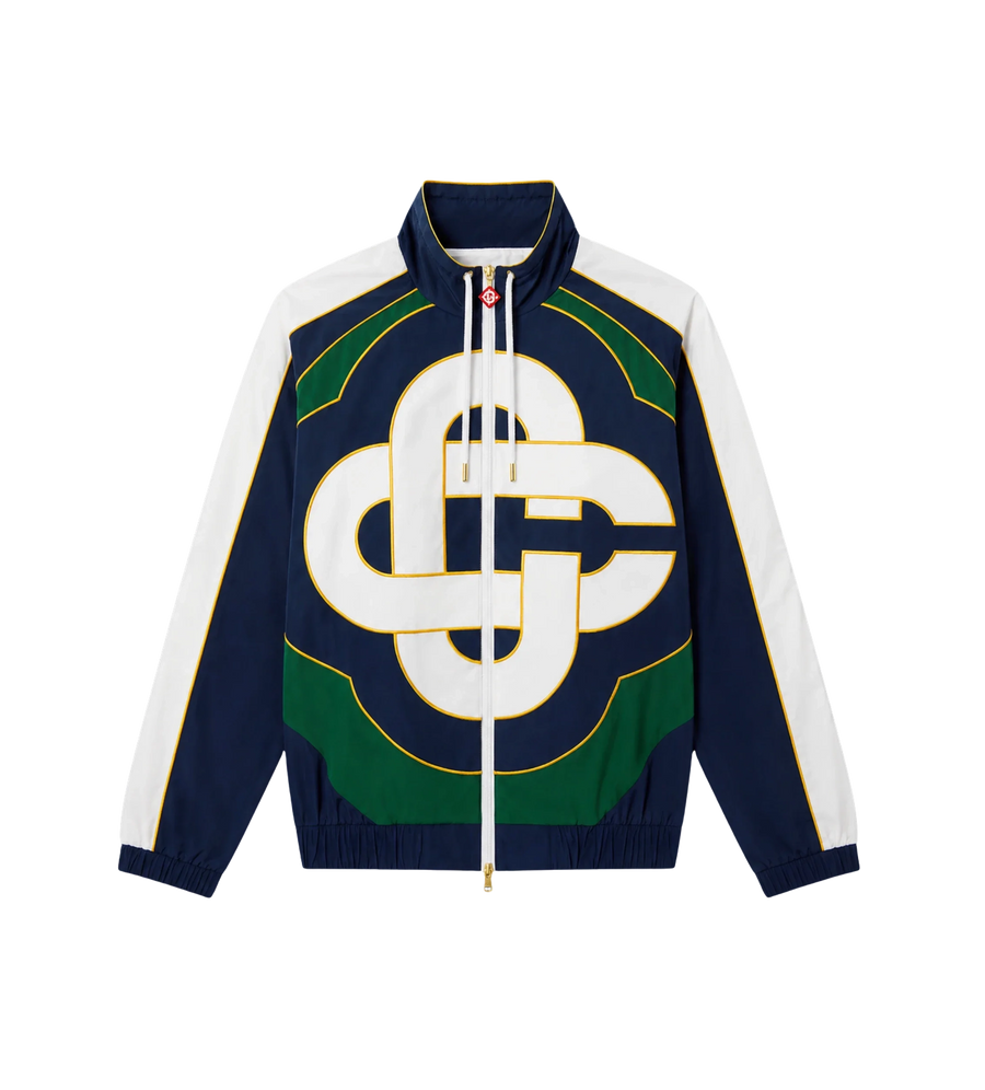 Applique Colourblock Windbreaker Jacket Navy/ Green/ White/ Yellow