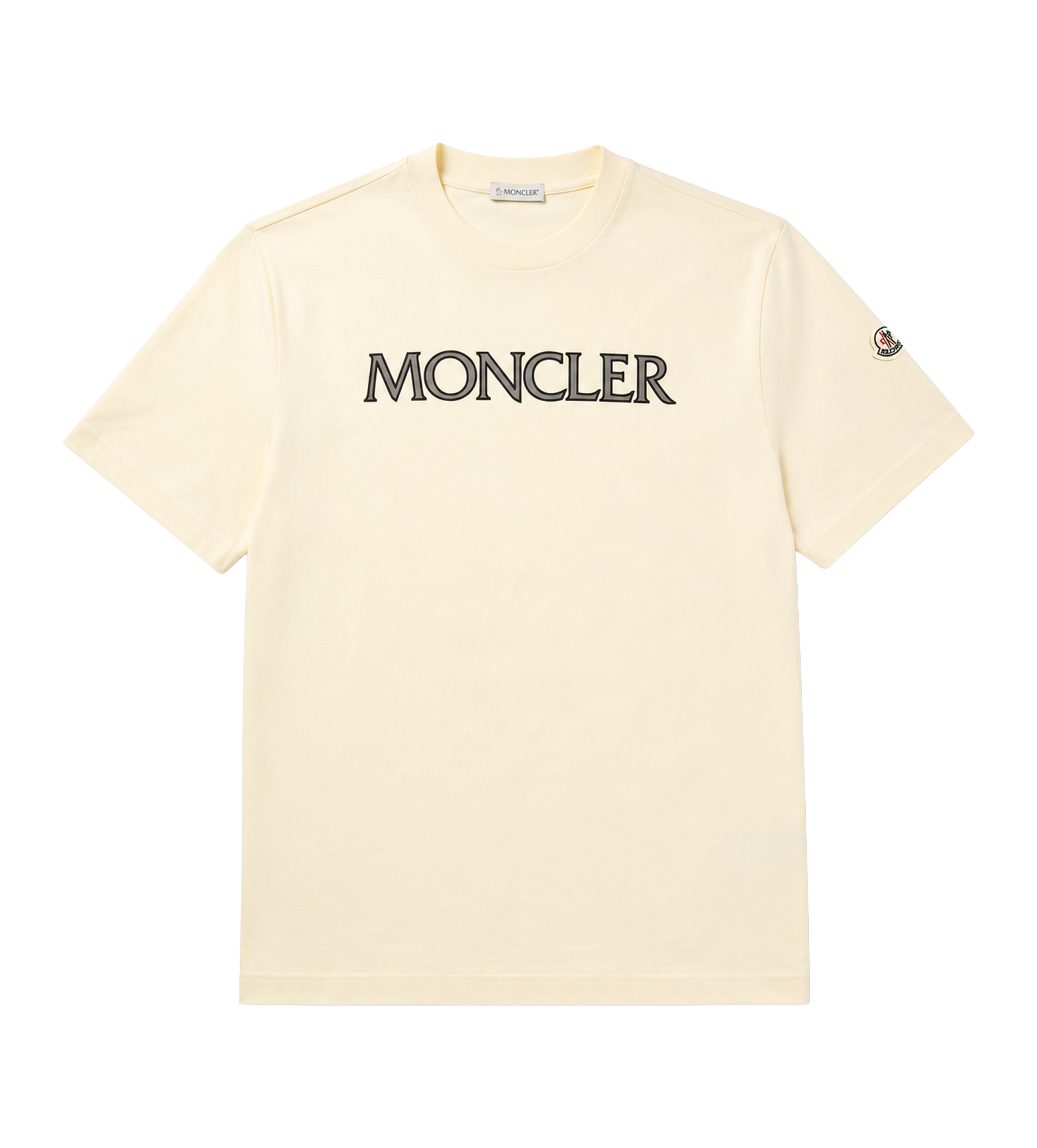 Moncler Logo Print T-Shirt in White Ivory – FOUR Amsterdam