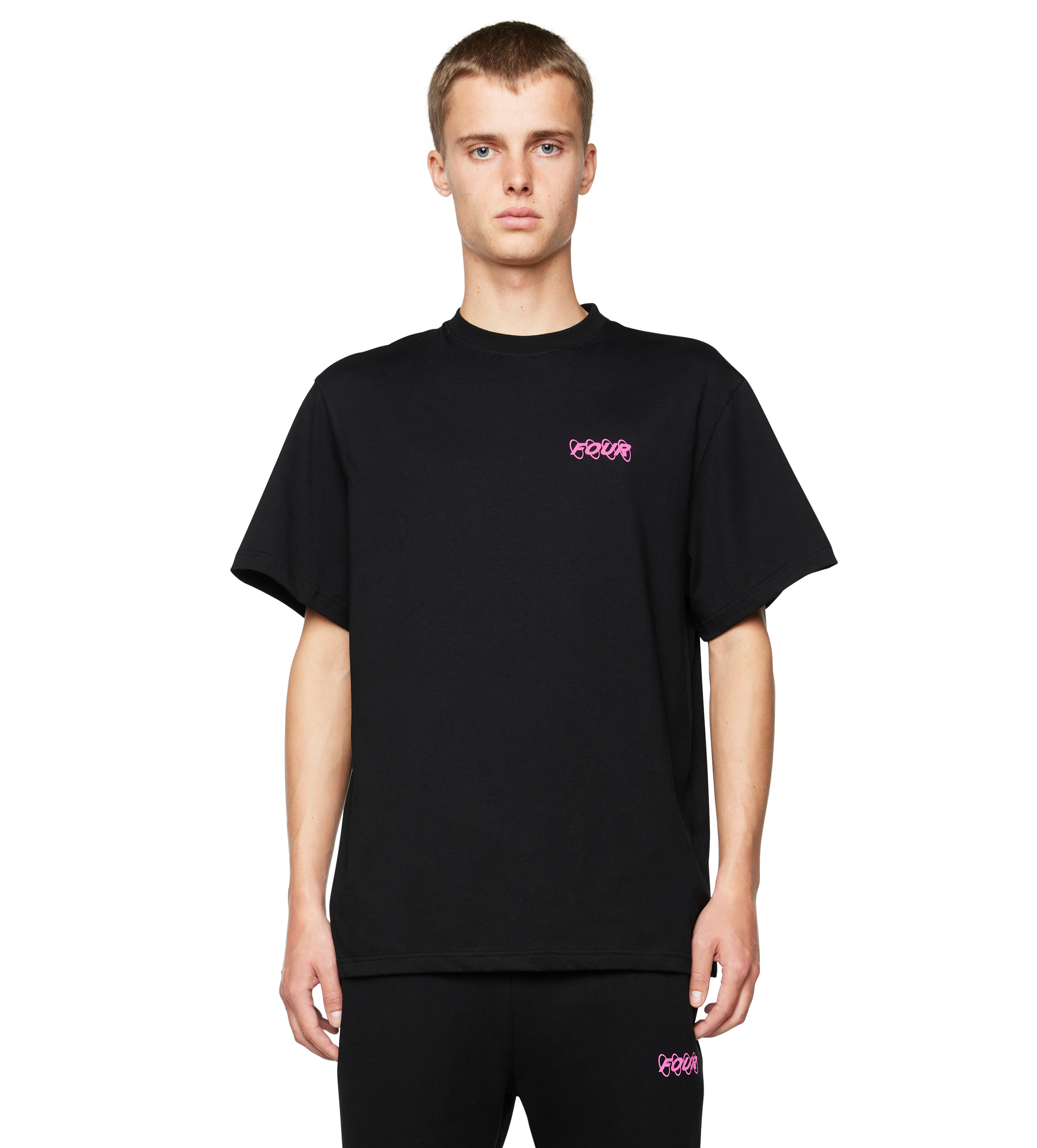 Circles Logo T-shirt Black/ Pink