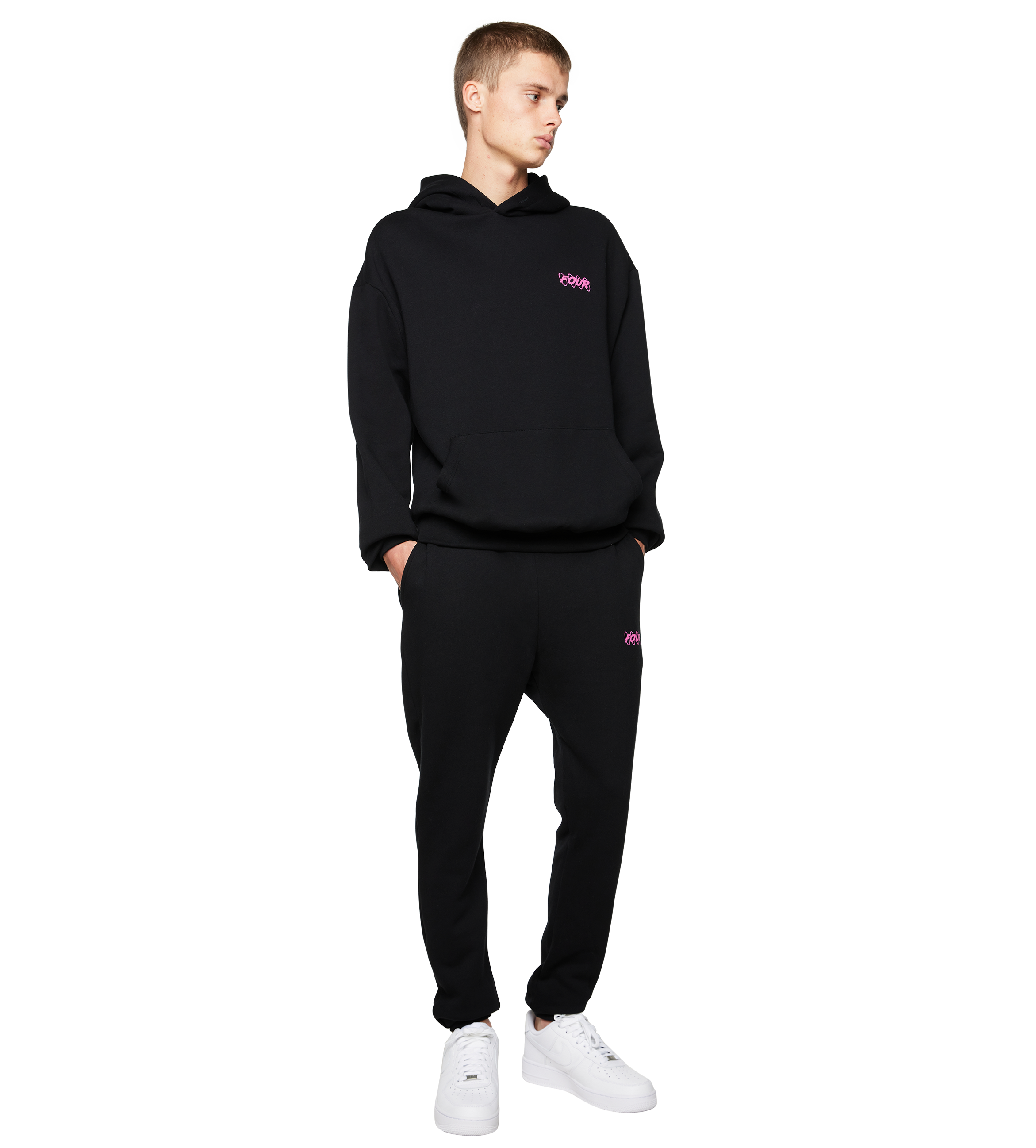 Circles Logo Hoodie Black/Pink