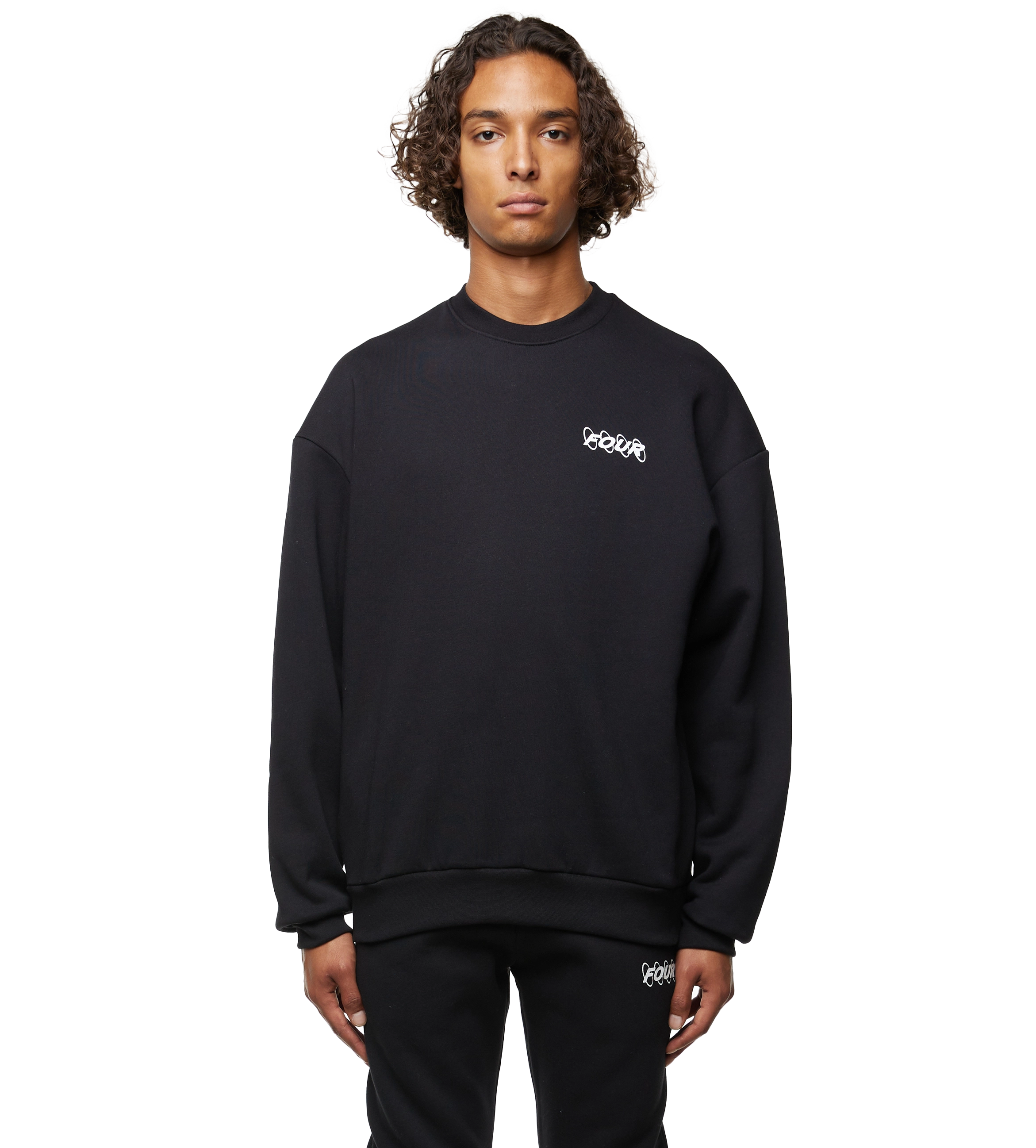 Circles Logo Crewneck Black