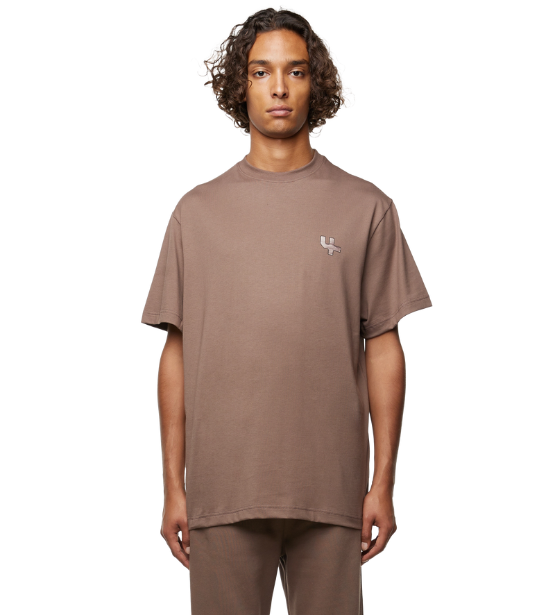 Outline Logo T-shirt Coffee Quartz - L