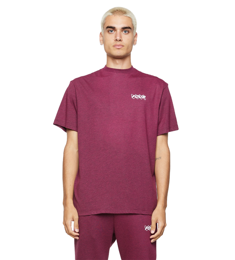 Circles Logo T-shirt Red Melange - L