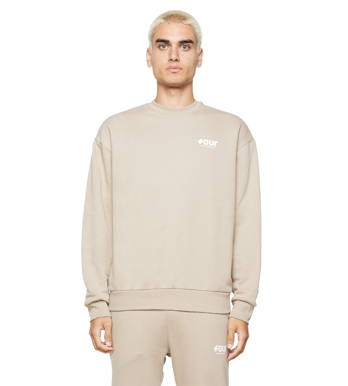 Logo Crewneck Weathered Teak FOUR Amsterdam