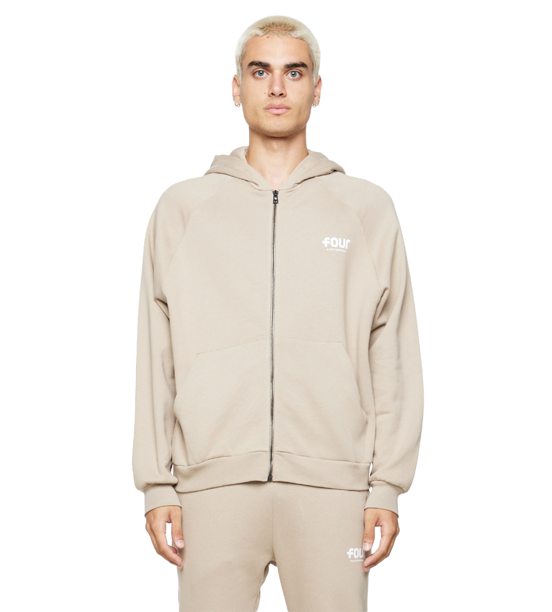 Logo Zip Up Vest Weathered Teak - XXL
