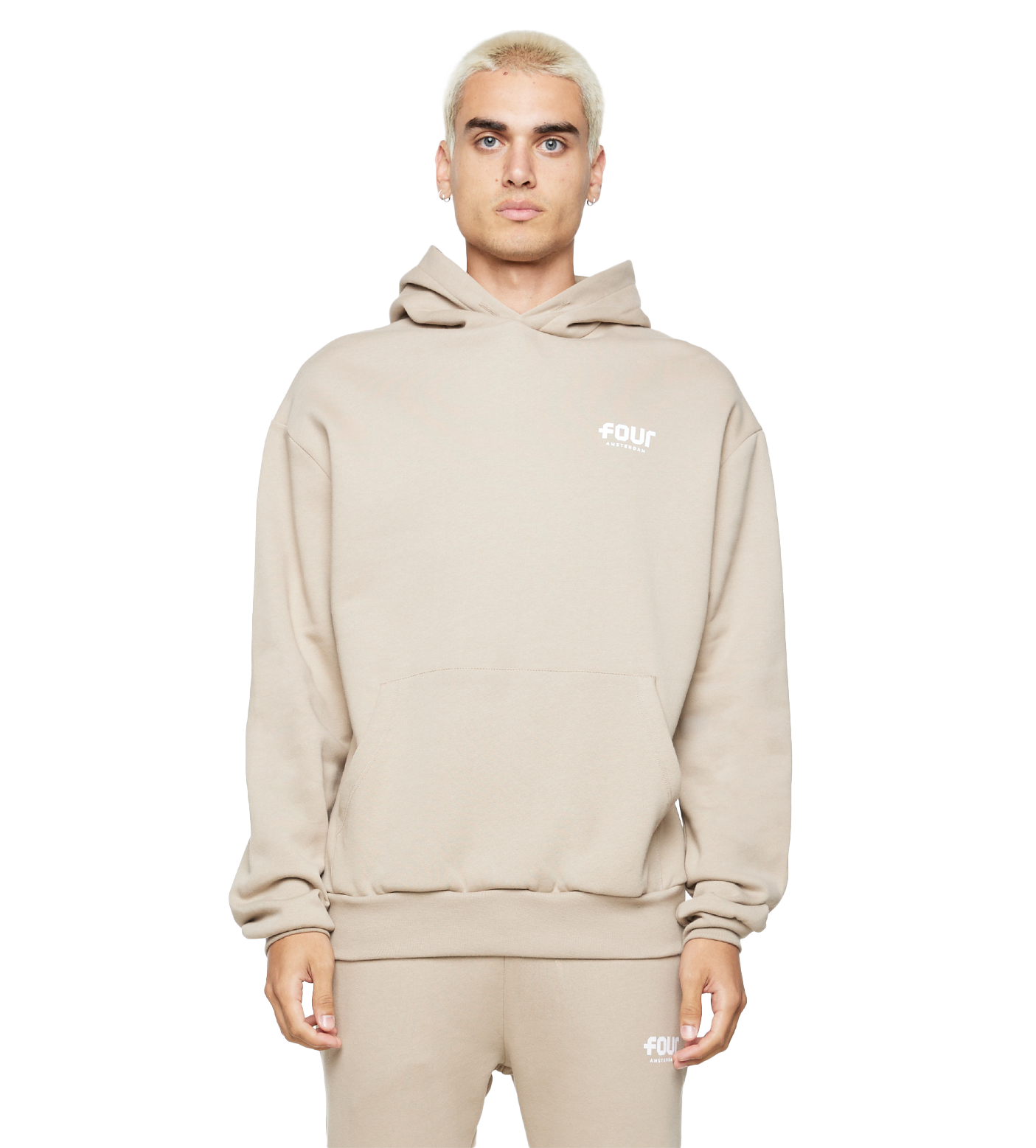 Logo Hoodie Weathered Teak FOUR Amsterdam
