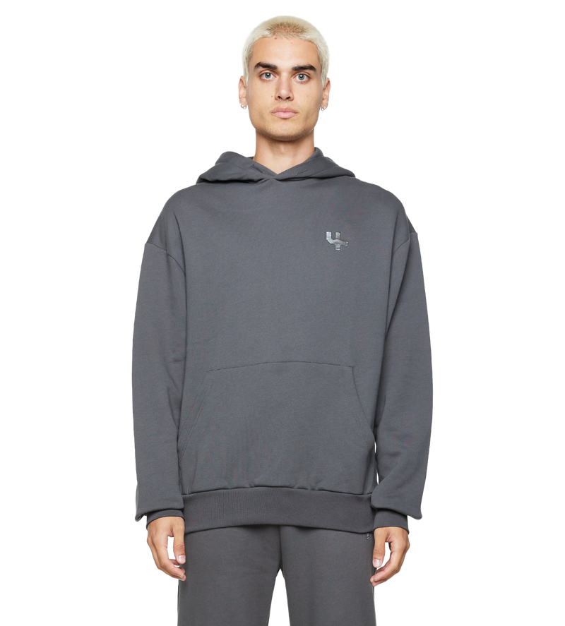 Outline Logo Hoodie Black Sand - L