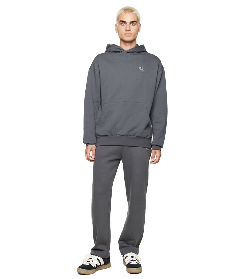 Outline Logo Hoodie Black Sand - L