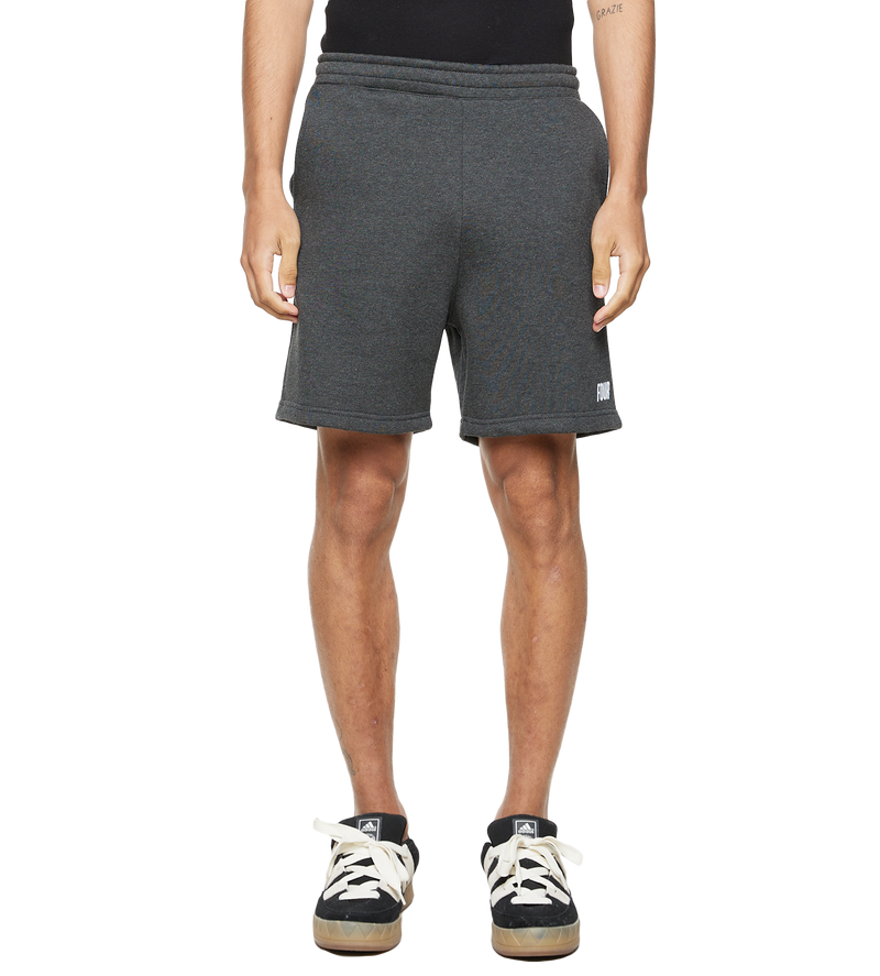 Slim Fit Logo Shorts Dark Grey Melange - XXL