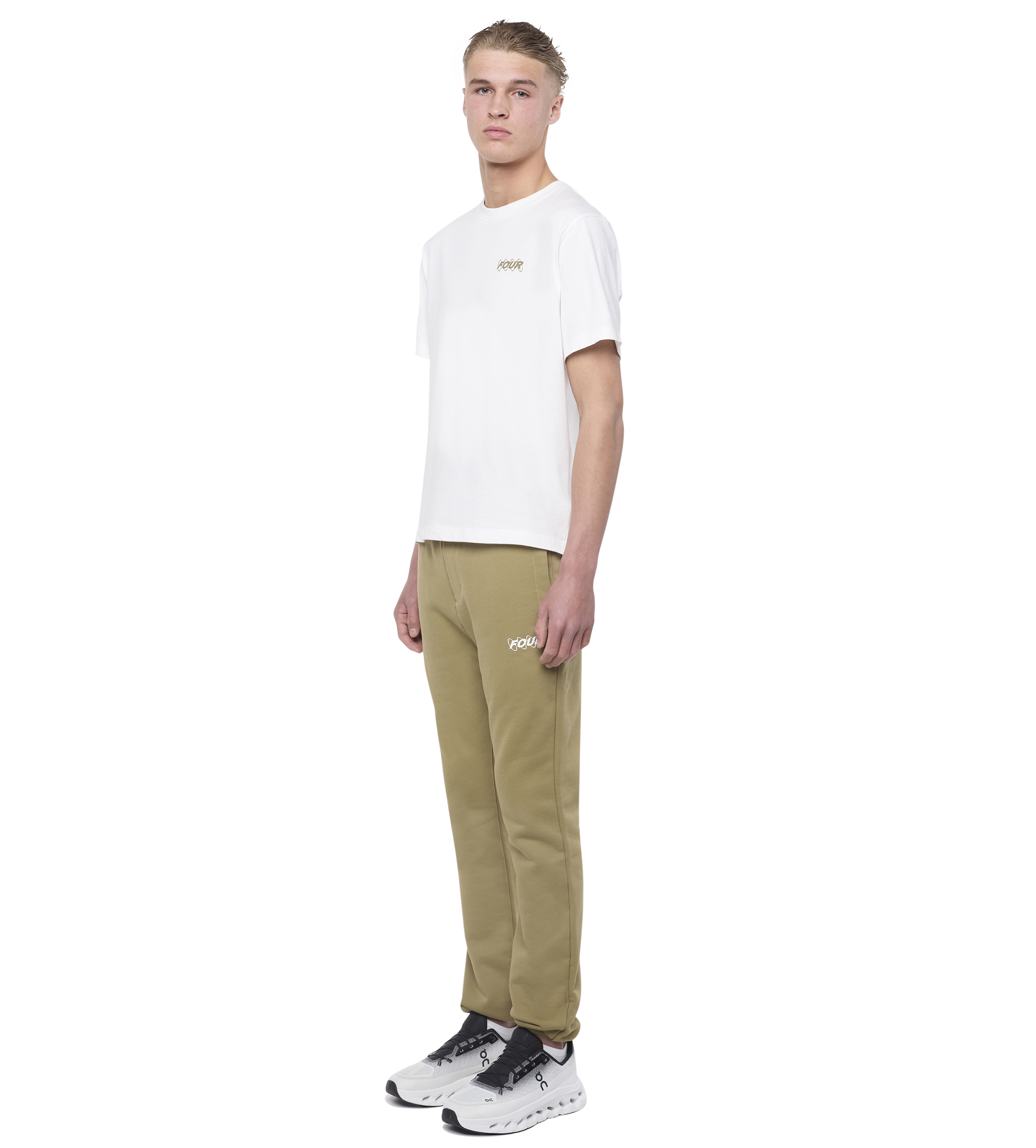Circles T-shirt White/ Olive