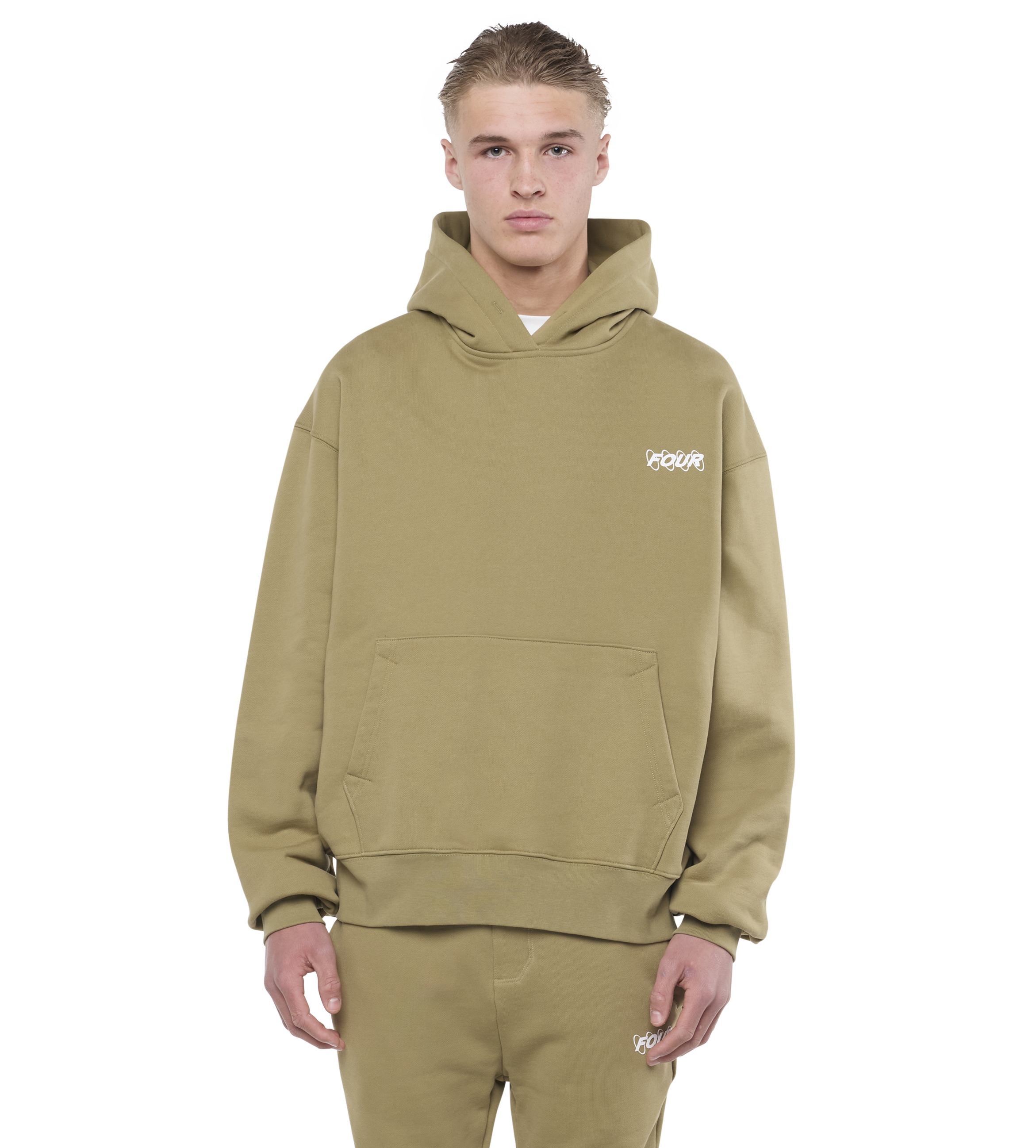 Circles Hoodie Dusty Olive