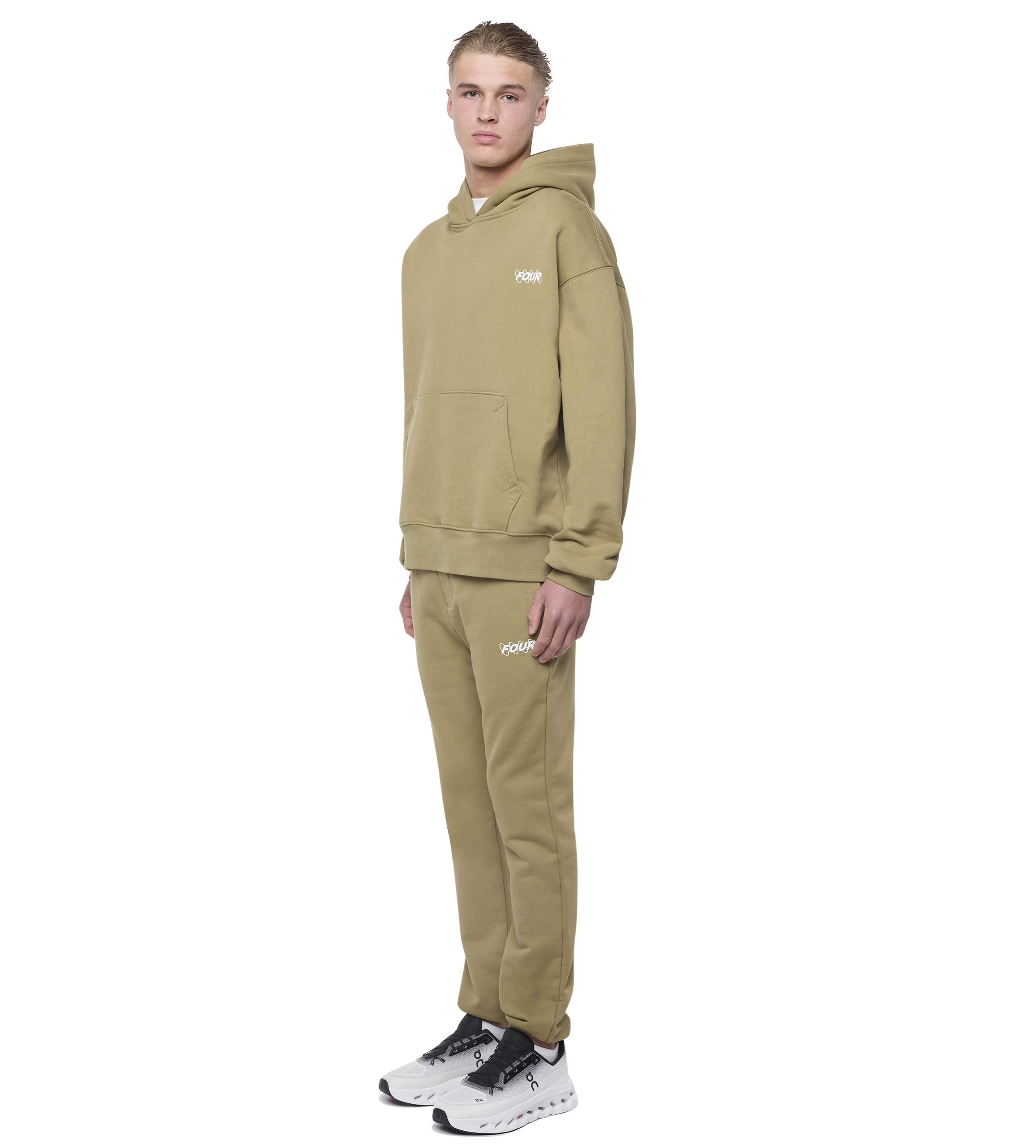 Circles Hoodie Dusty Olive