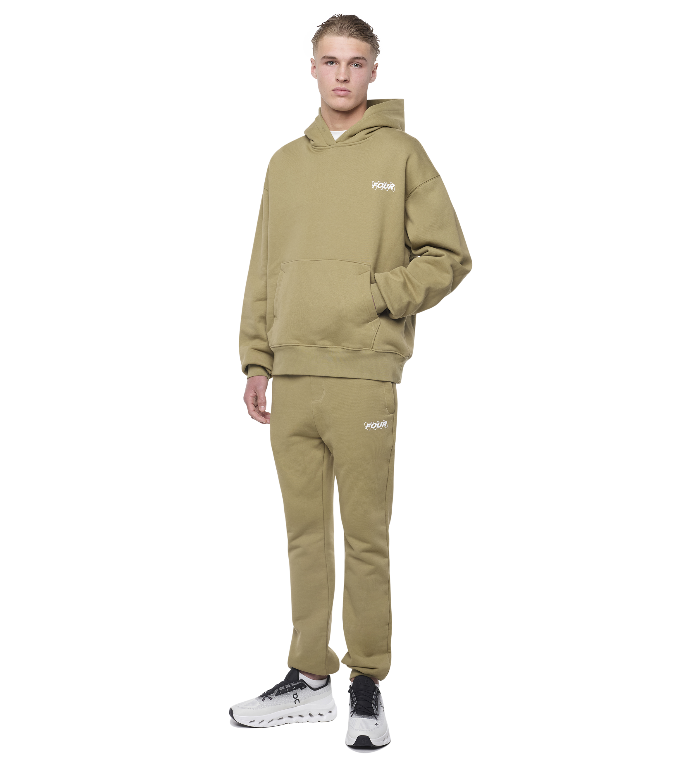 Circles Hoodie Dusty Olive