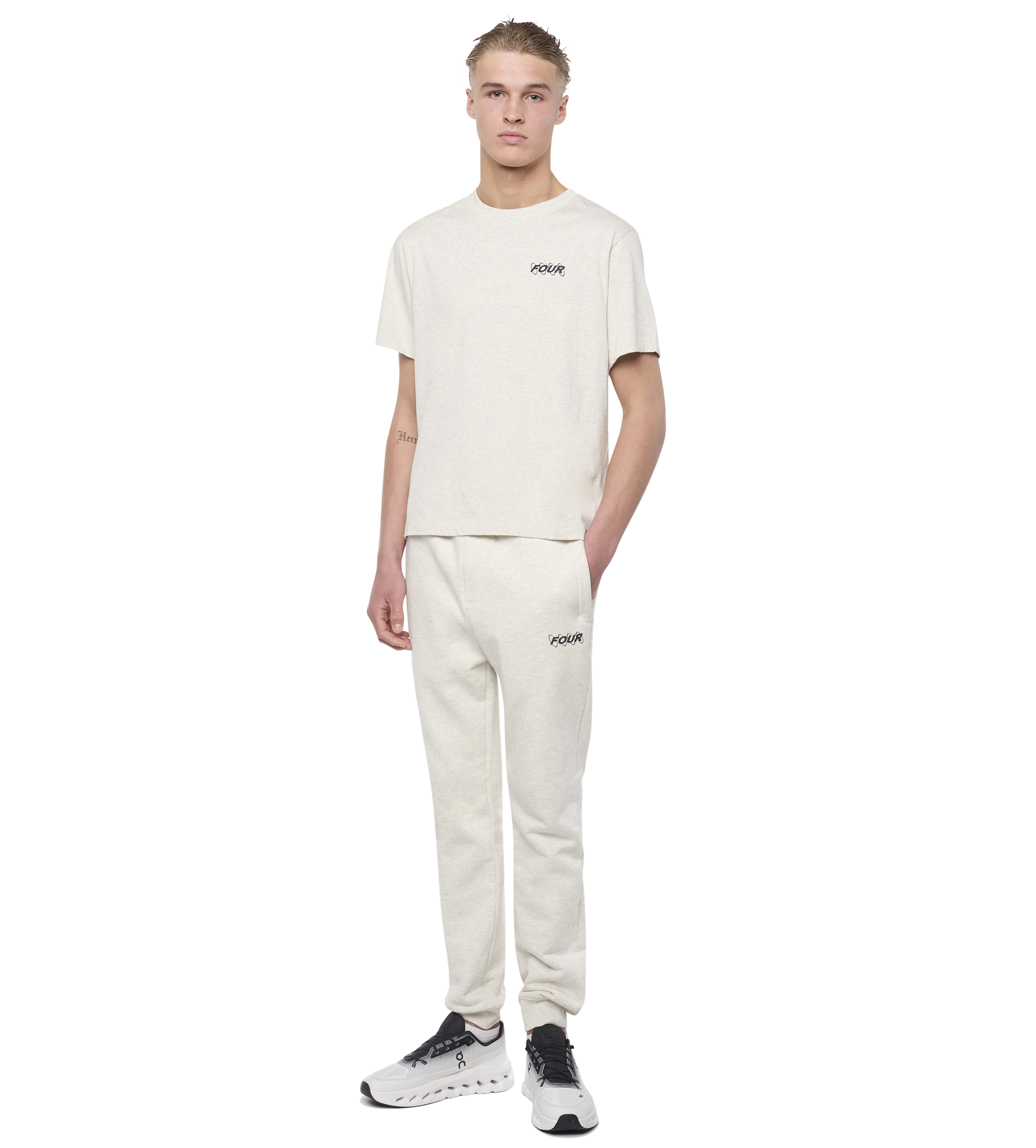 Circles T-shirt Sand Melange