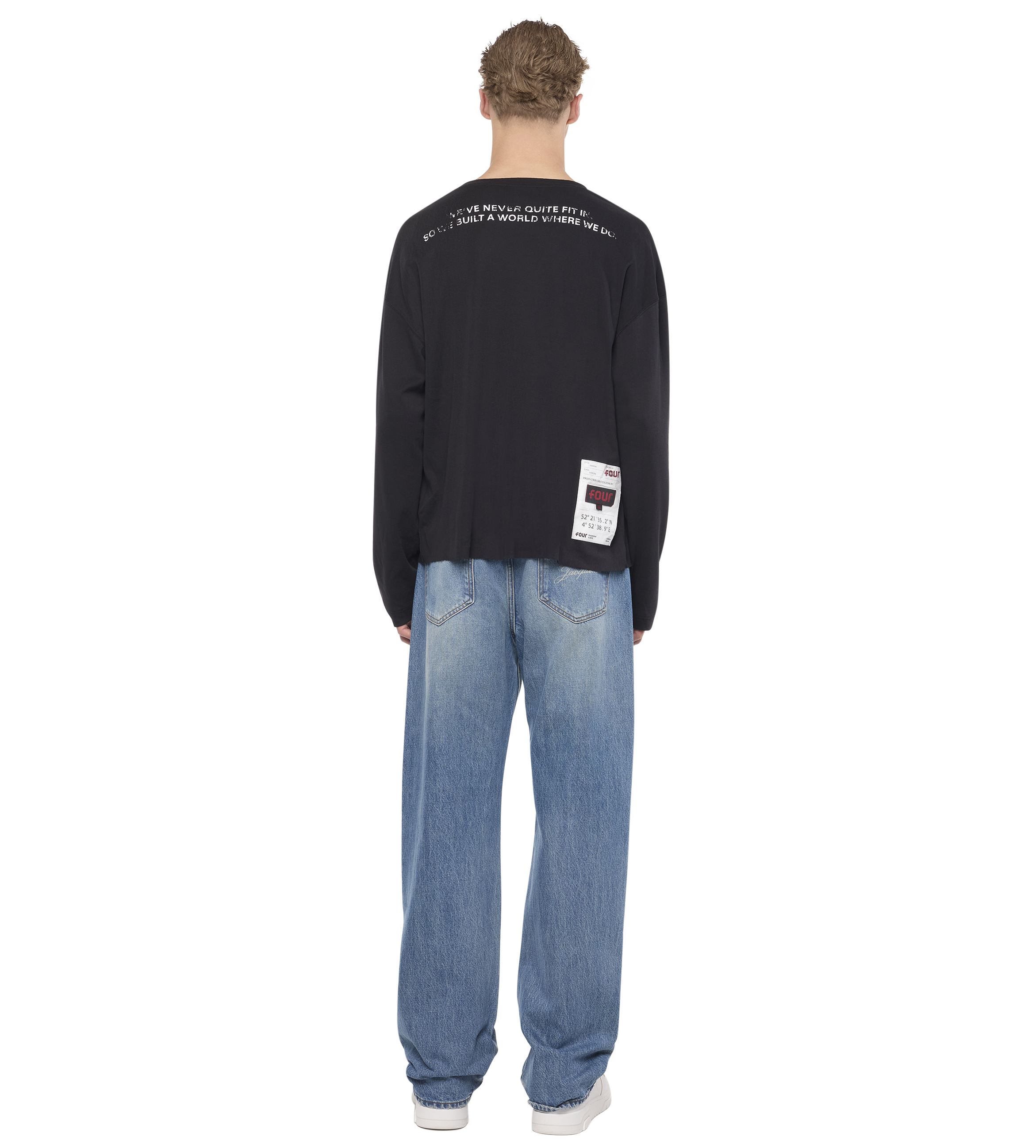 Quote Boxy Longsleeve Zwart