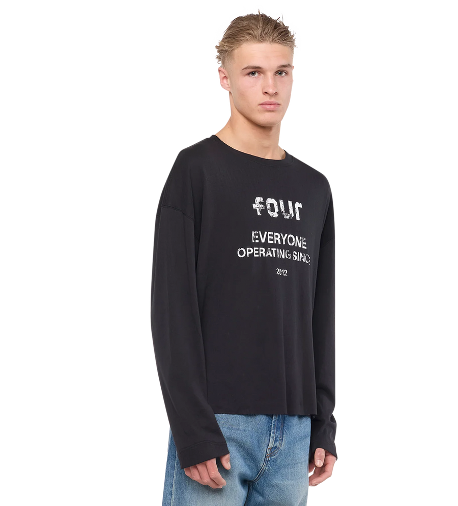 Quote Boxy Longsleeve Black