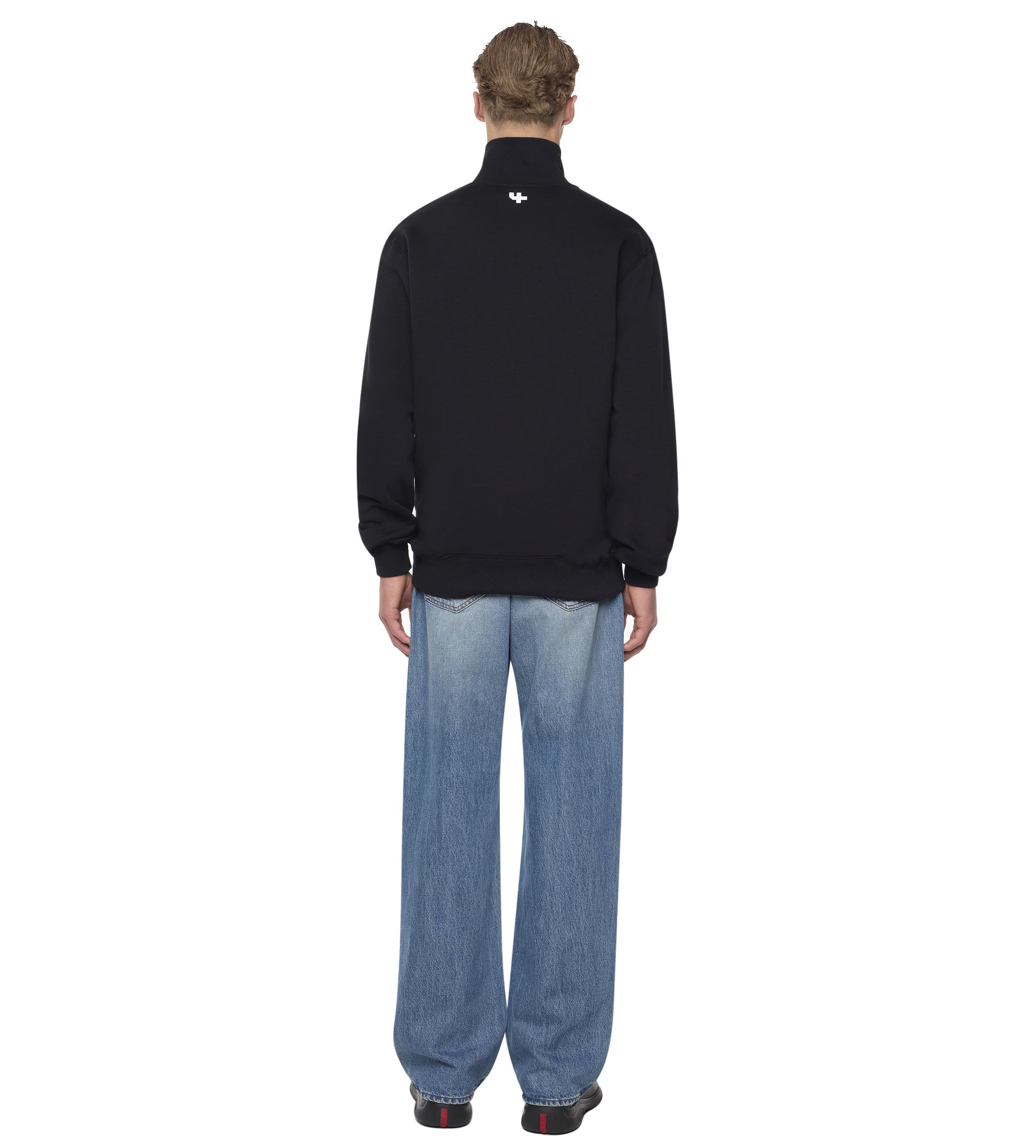 Outline Half Zip Black