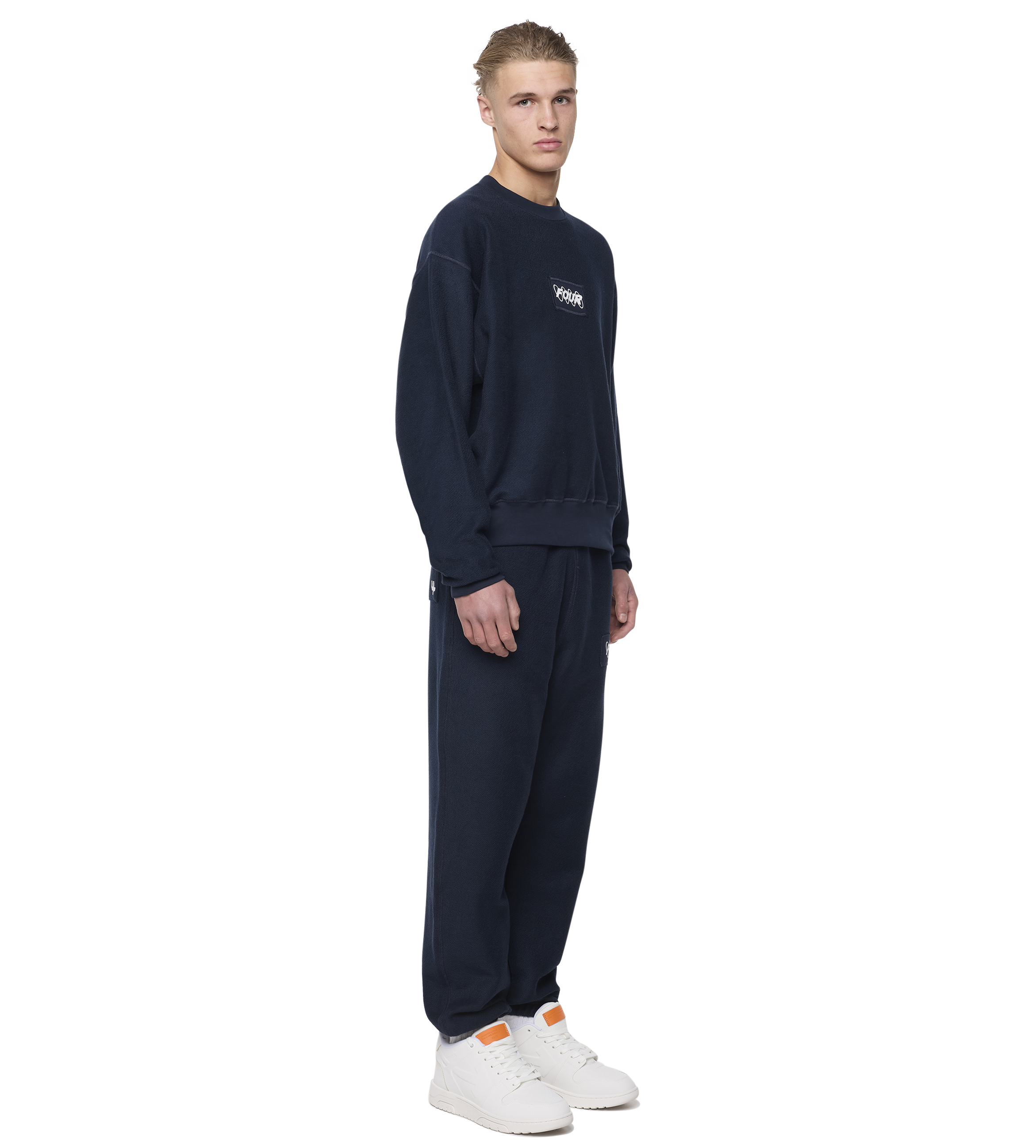 Circles Inside Out Crewneck Marine Blue