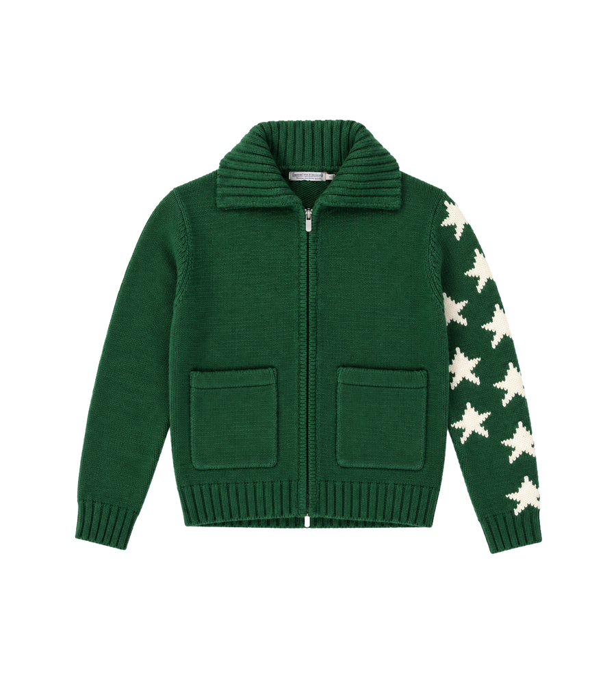 Knievel Polo Met Volledige Ritssluiting Deep Forest Green