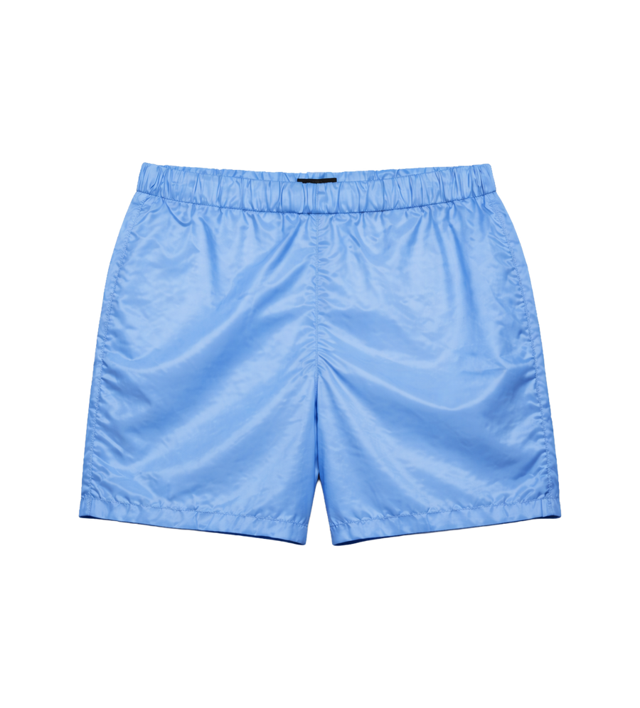 Prada Re-Nylon Swim Shorts in Light Blue