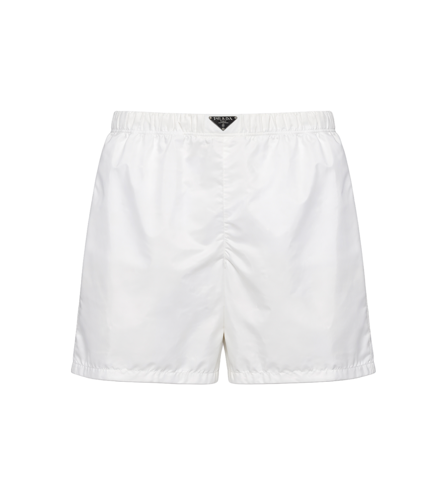 Prada Re-Nylon Swim Shorts in White